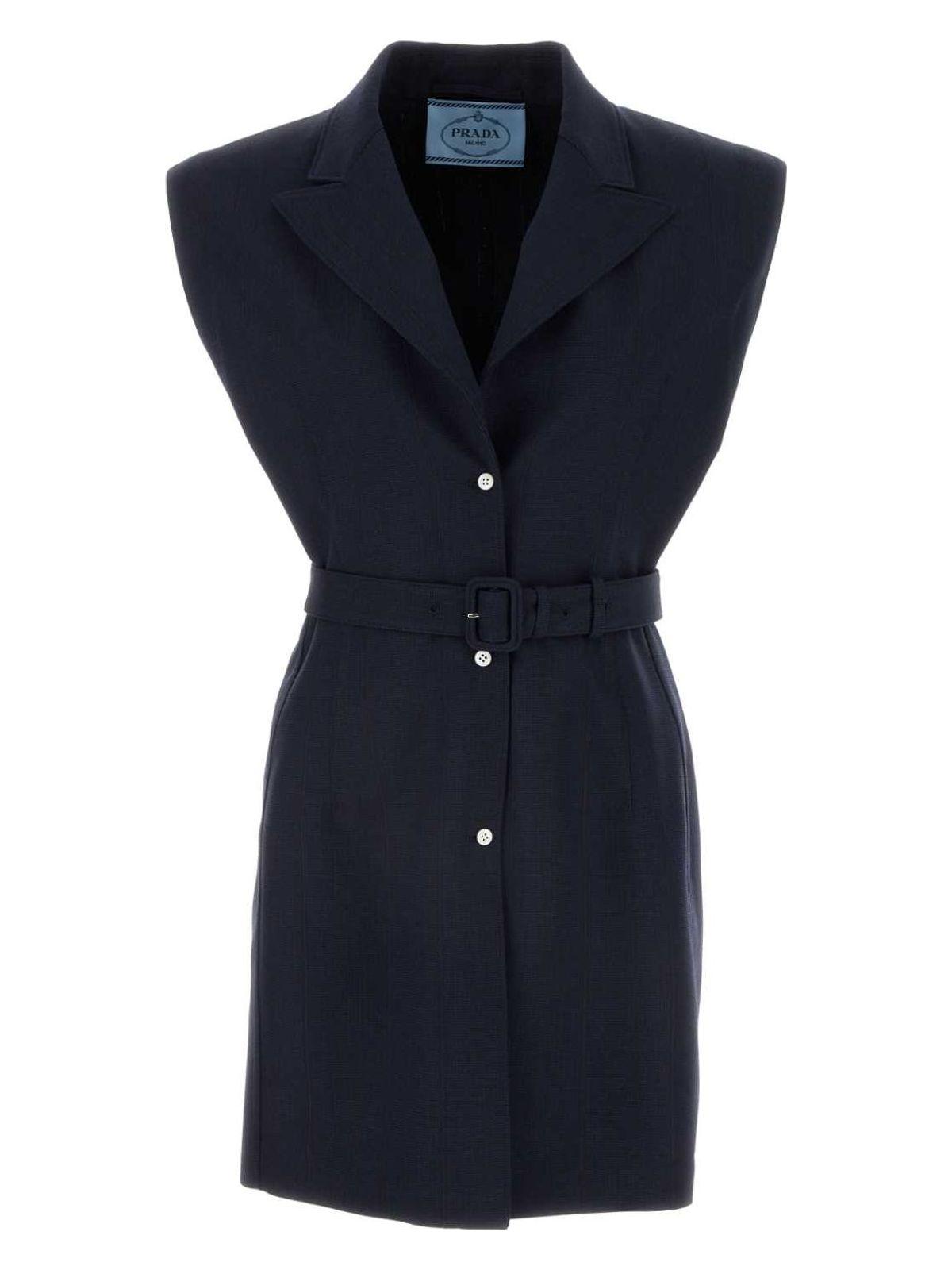 Prada Women's Navy Wool Vest