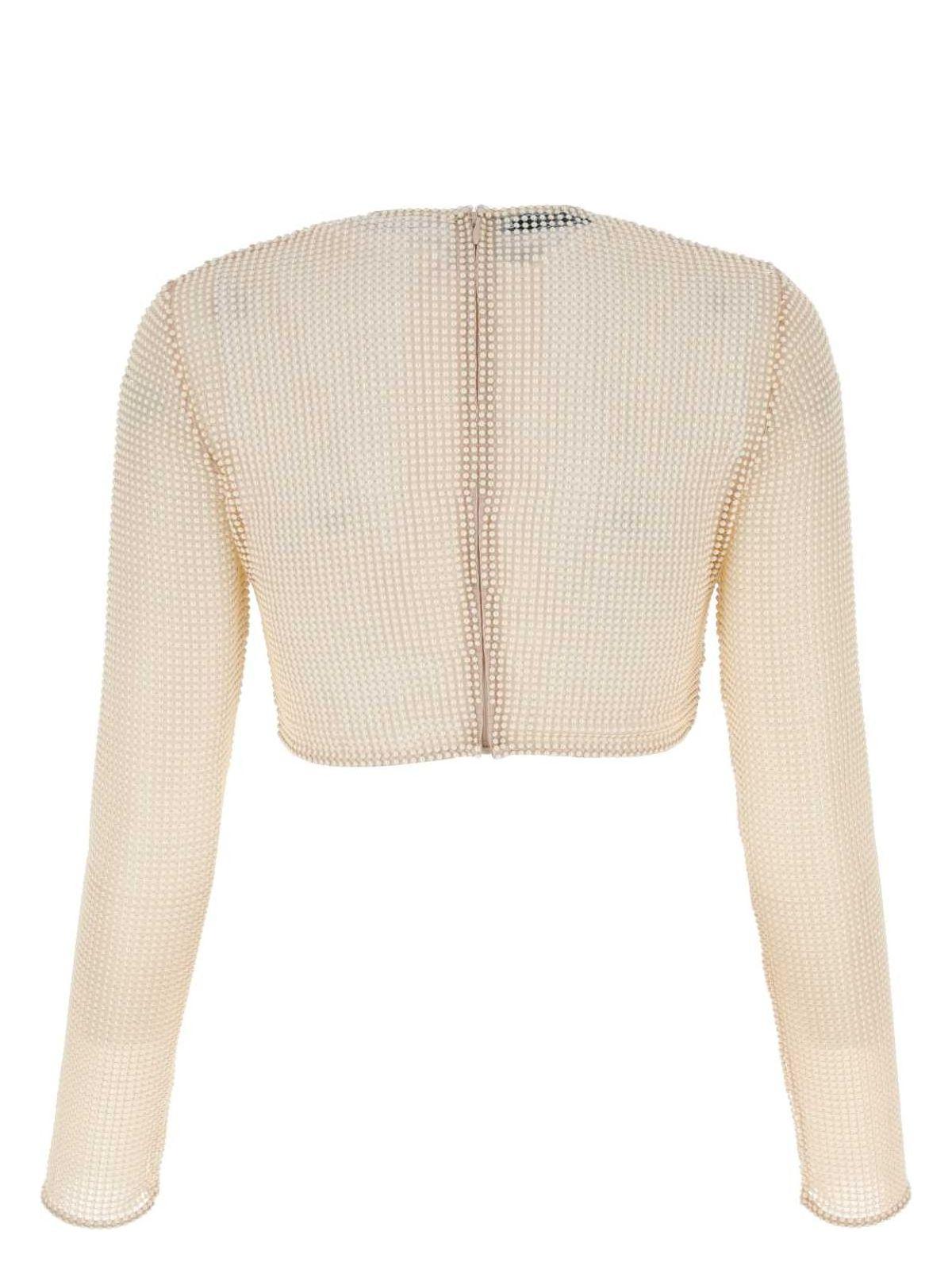 Prada Women's Sand Beads Top in Beige O Tan
