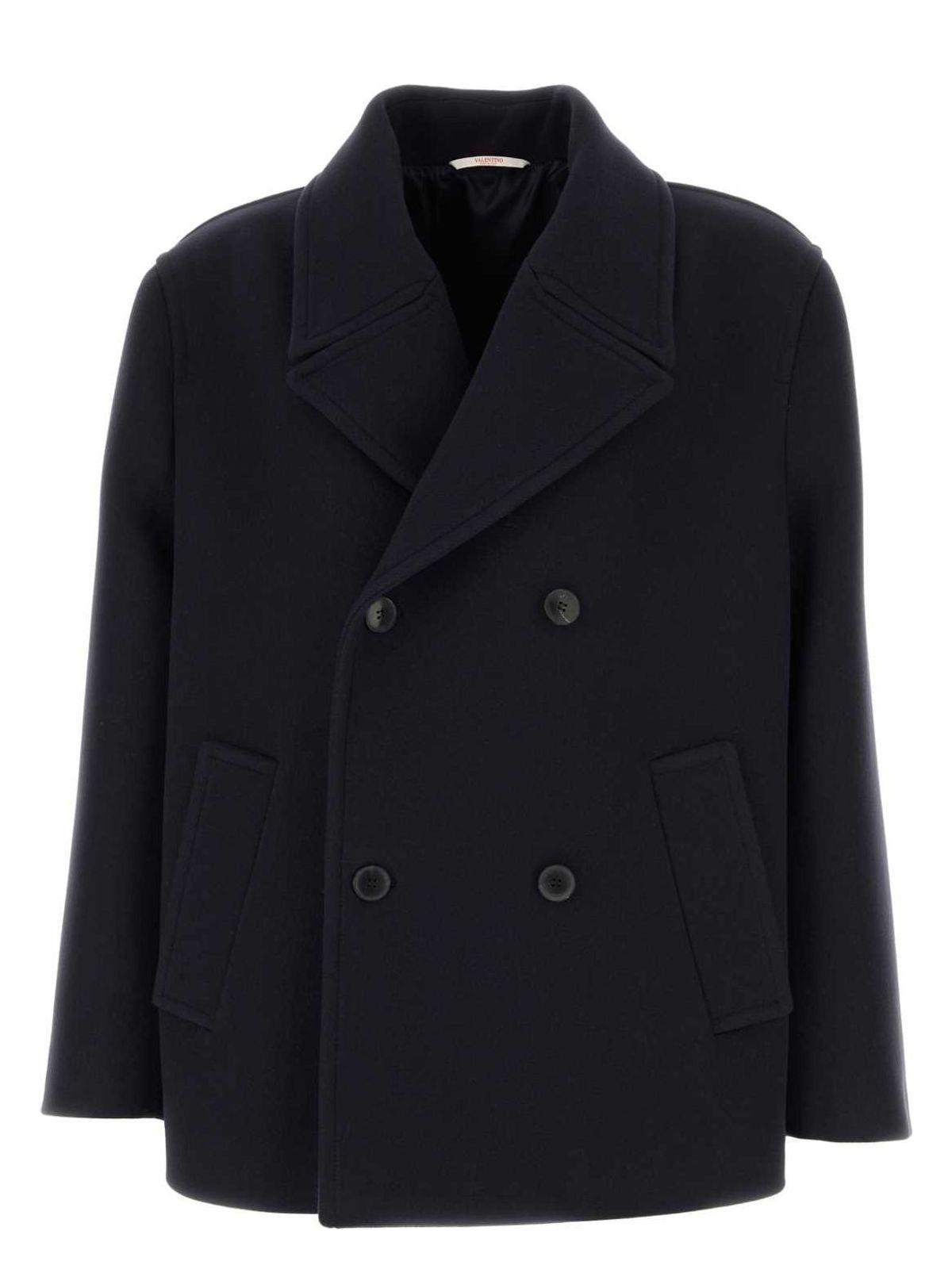Valentino Garavani Midnight Blue Wool Coat