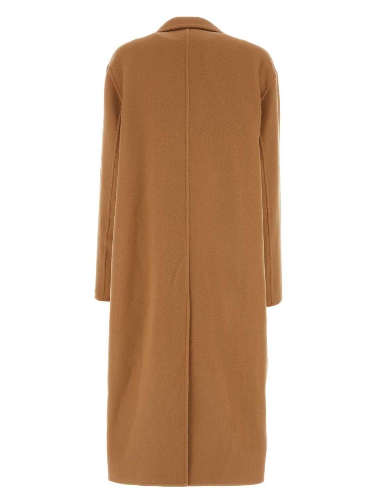 Bally Women's Caramel Wool Blend Coat in Camel