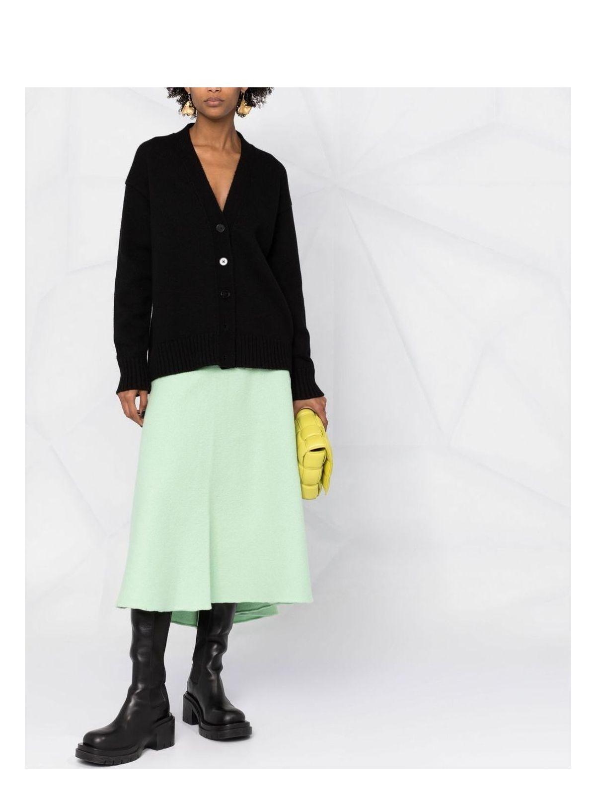 Jil Sander Cashmere Blend Cardigan in Black