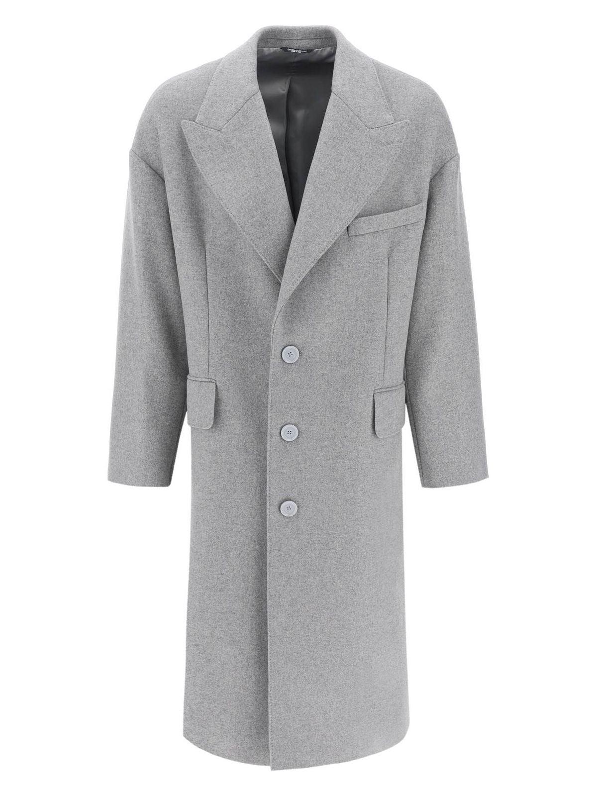 Dolce & Gabbana Wool Blend Coat in Grey