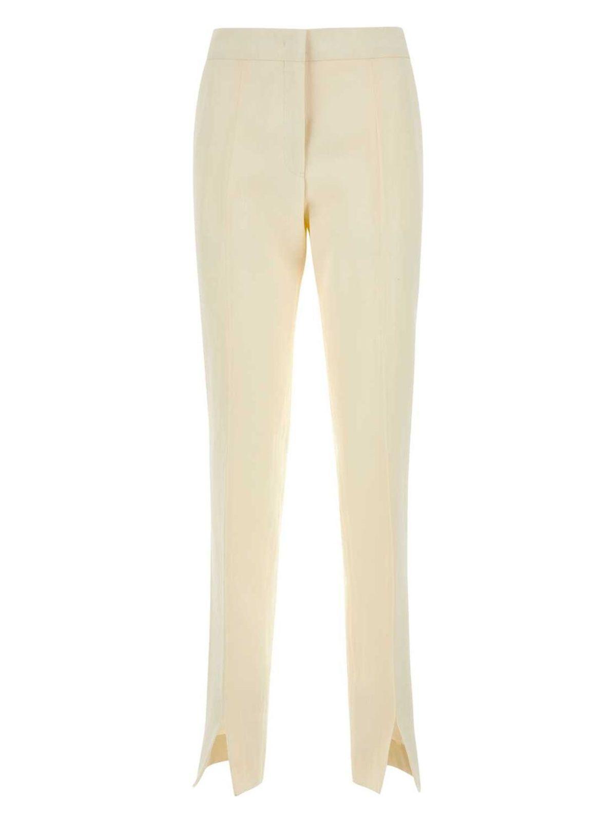 Jil Sander Women's Ivory Viscose Blend Pant