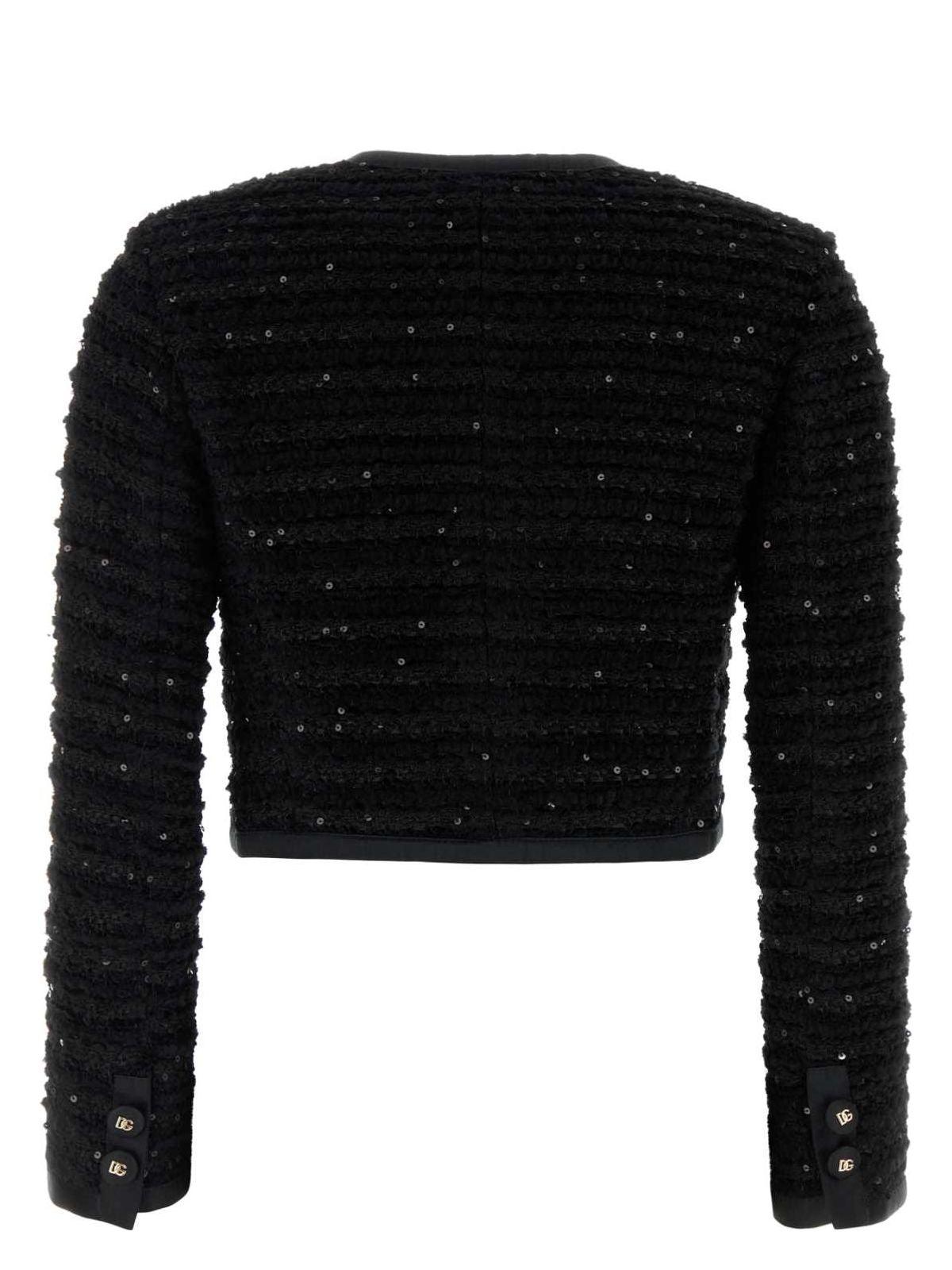 Dolce & Gabbana Black Tweed Blazer