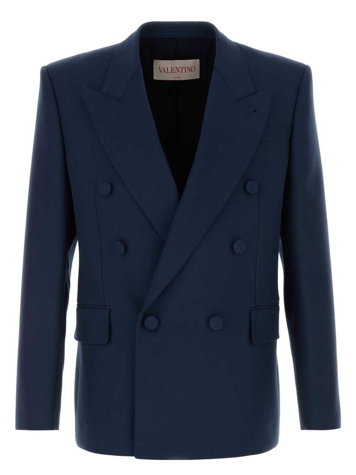 Valentino Garavani Navy Blue Wool Blazer
