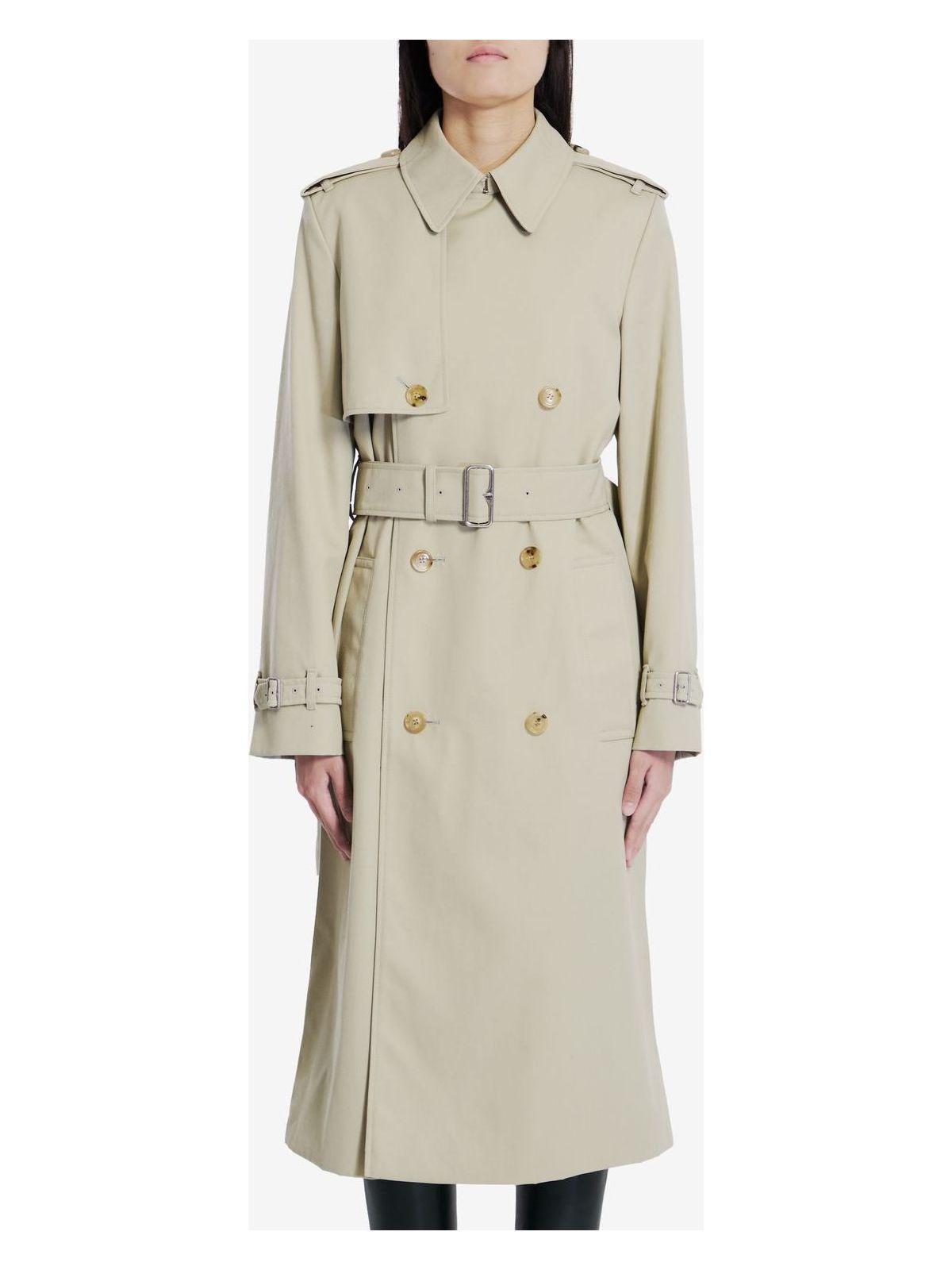 Burberry Women's Trench Coat in Cotton Blend Beige