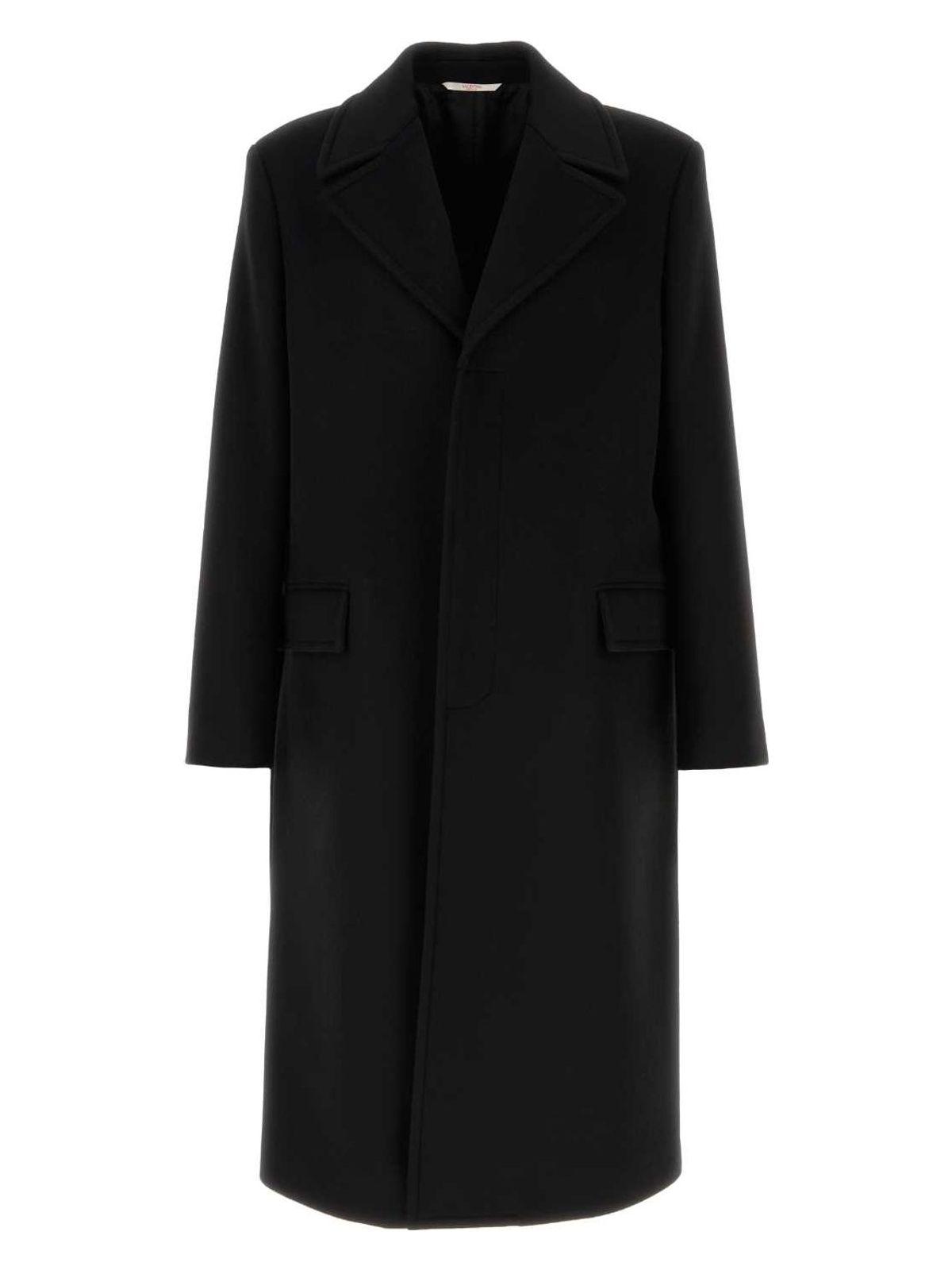 Valentino Garavani Black Wool Blend Coat