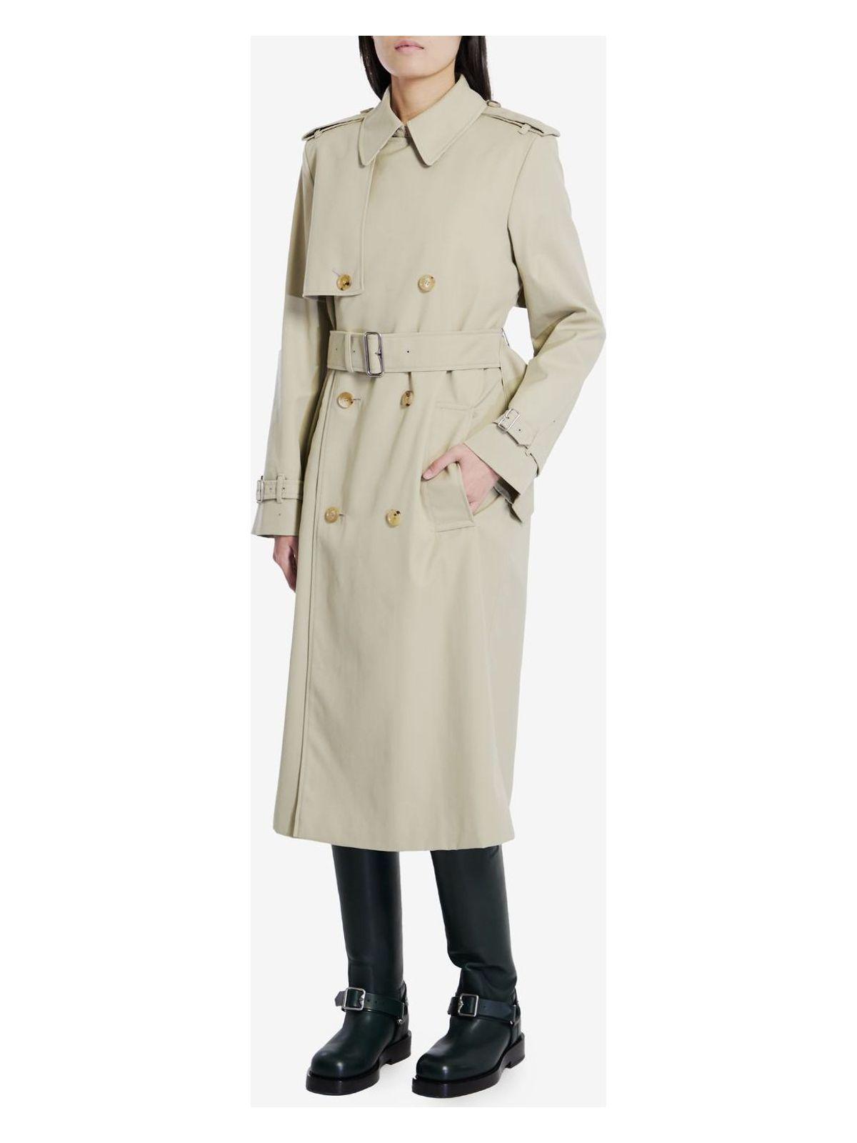 Burberry Women's Trench Coat in Cotton Blend Beige