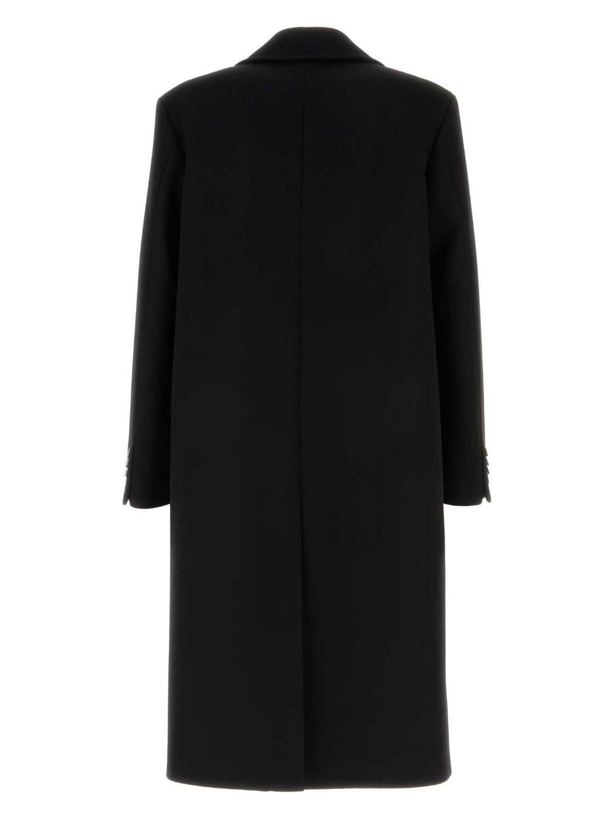 Valentino Garavani Black Wool Blend Coat