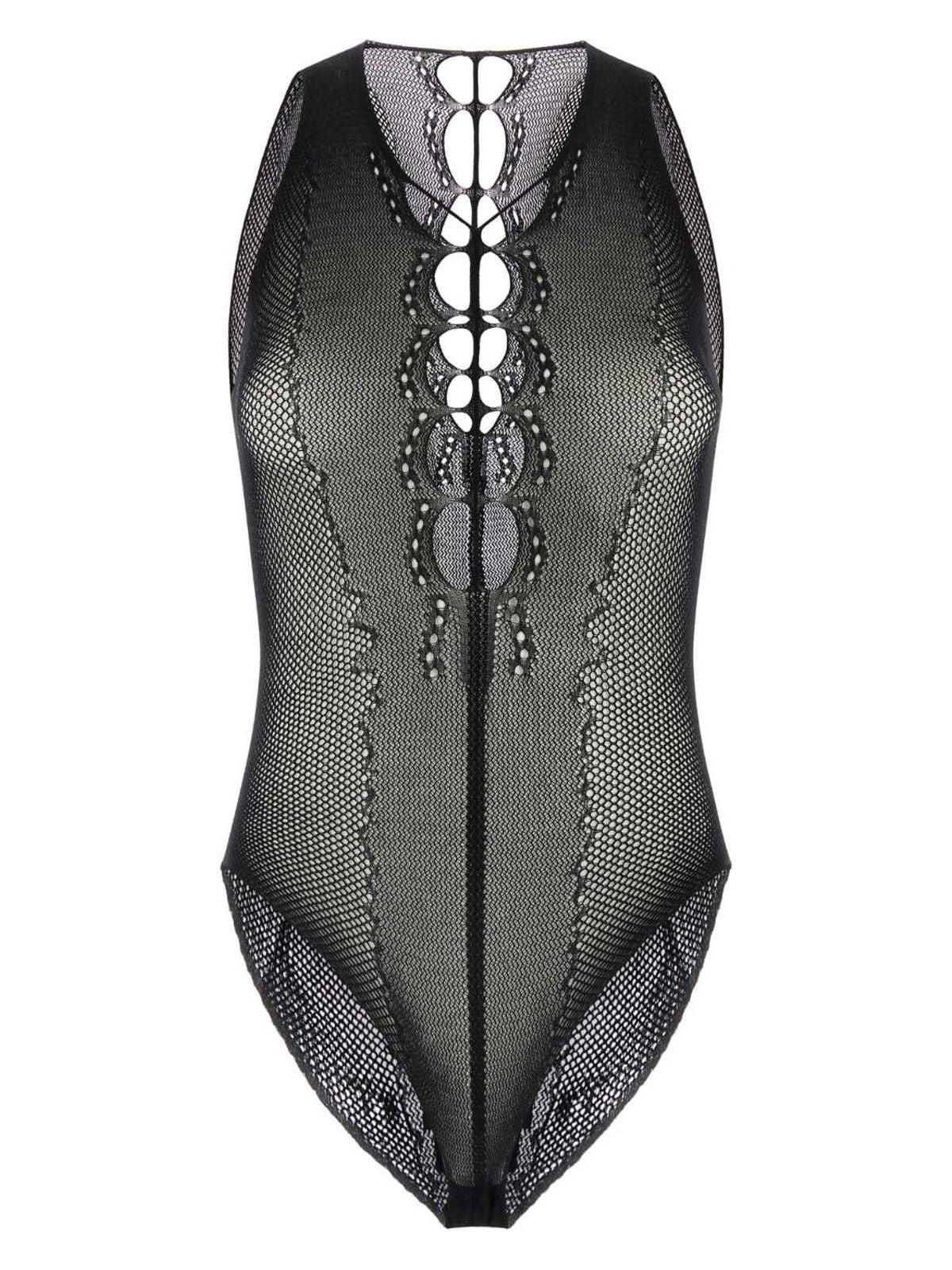 Saint Laurent Black Mesh Bodysuit
