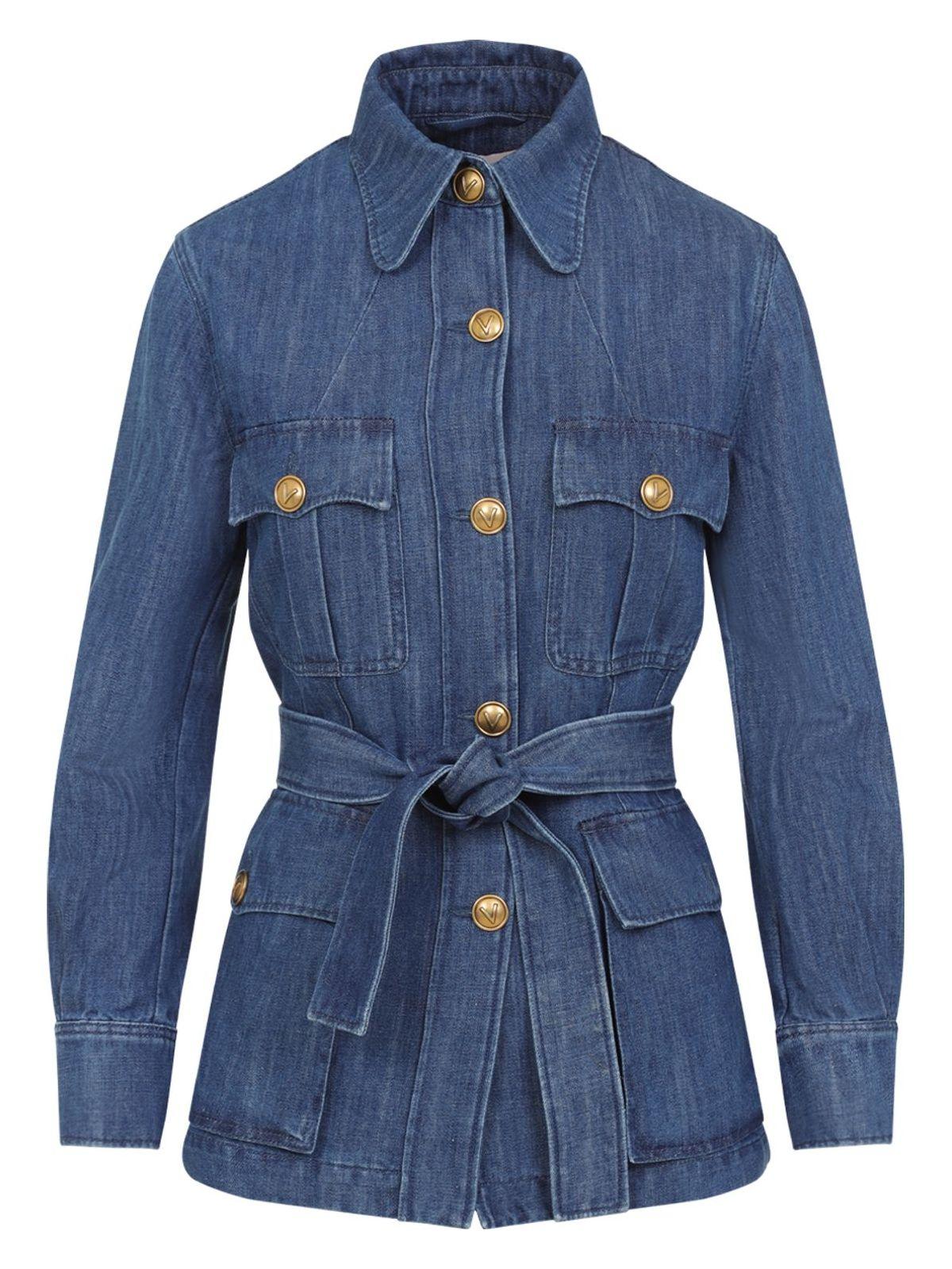 Valentino Garavani Valentino Women's Denim Overshirt and Jacket in Blue
