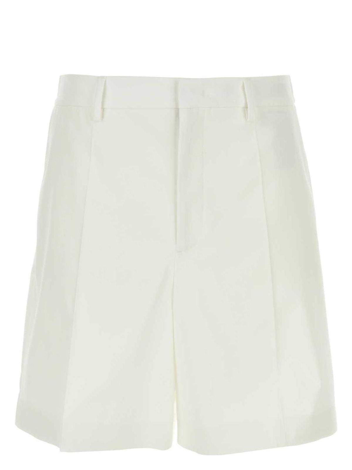 Valentino Garavani White Cotton Bermuda Shorts