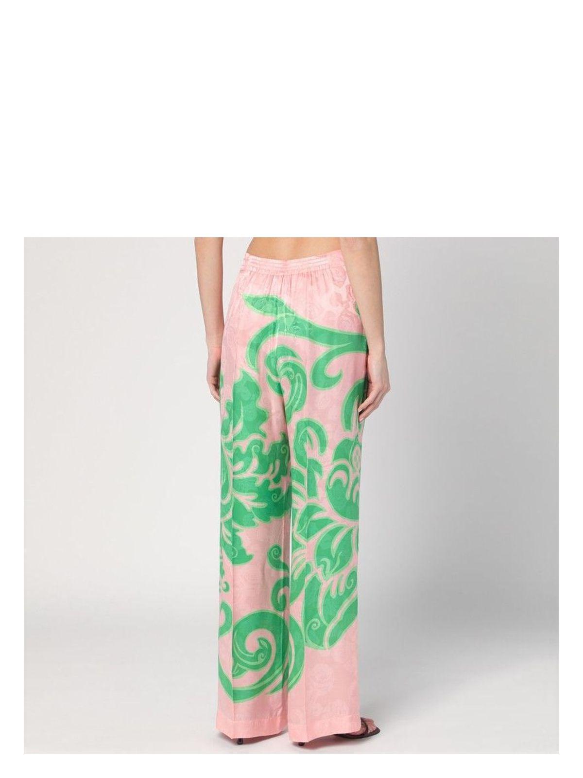 Etro Floral Print Trousers in Purple