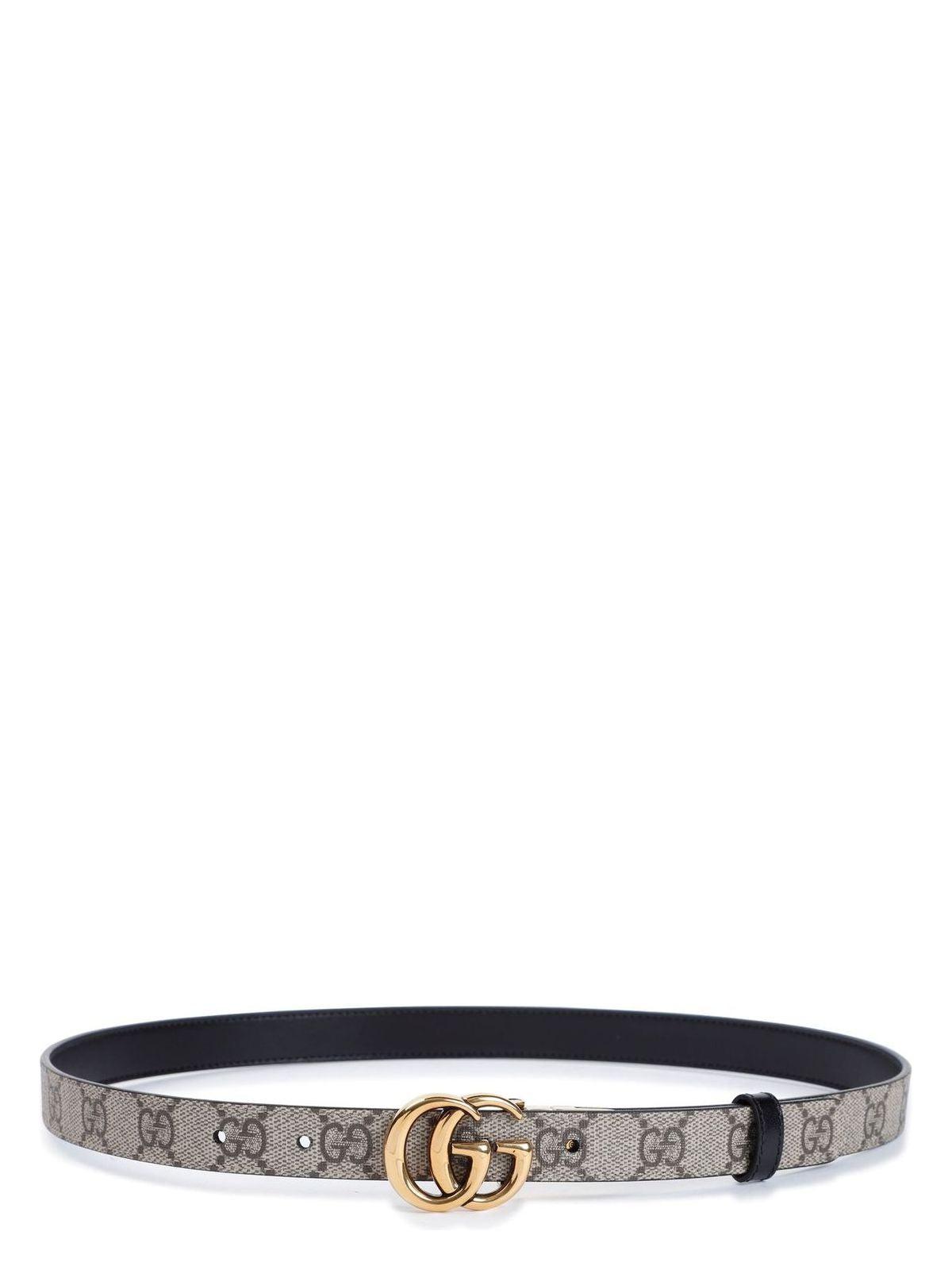 Gucci Women's GG Marmont Reversible Belt in Beige