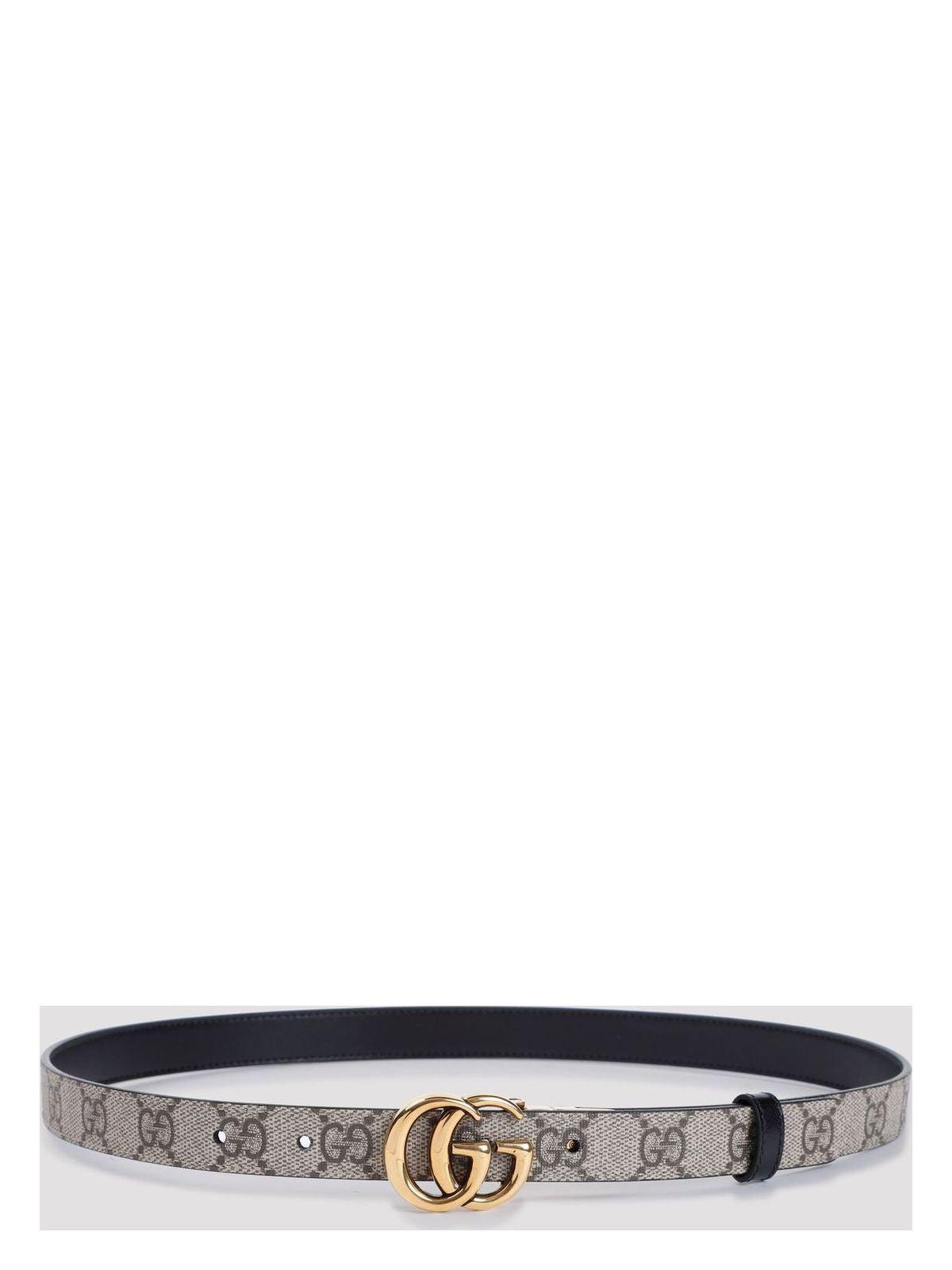 Gucci Women's GG Marmont Reversible Belt in Beige