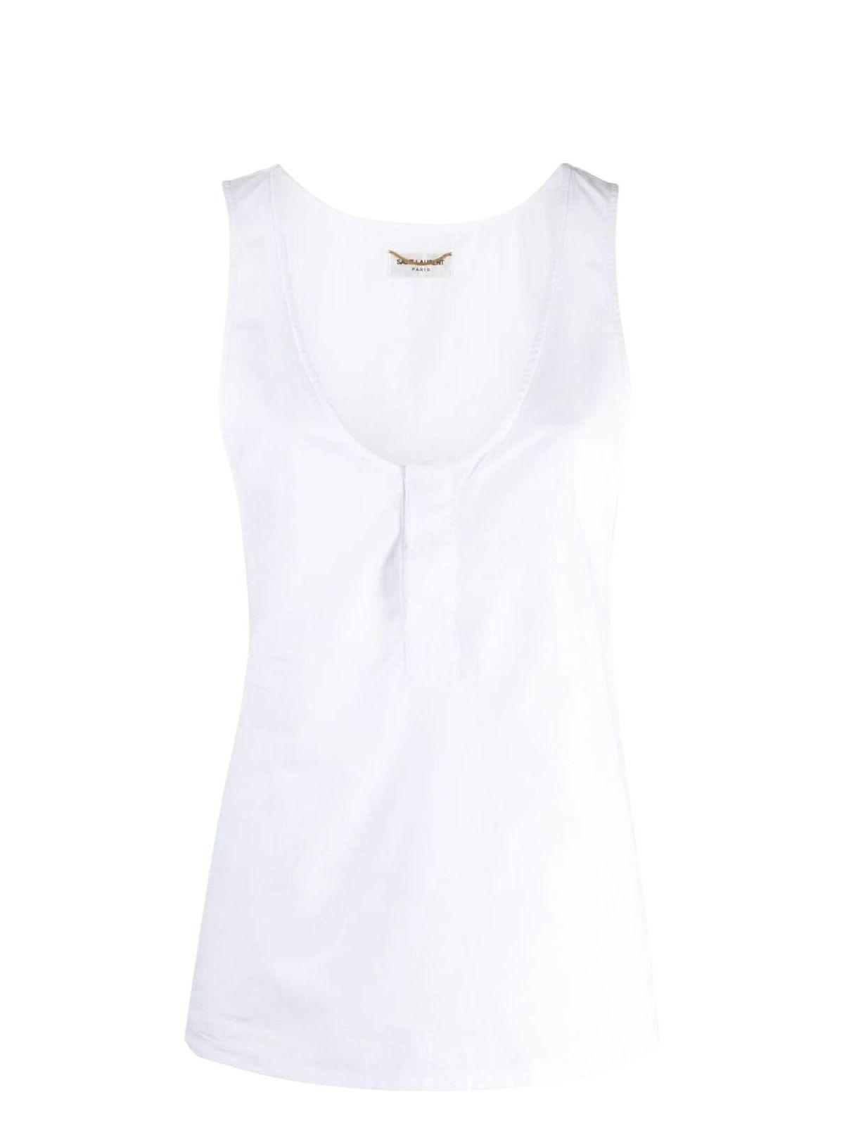 Saint Laurent Women's Cotton Poplin Tank Top