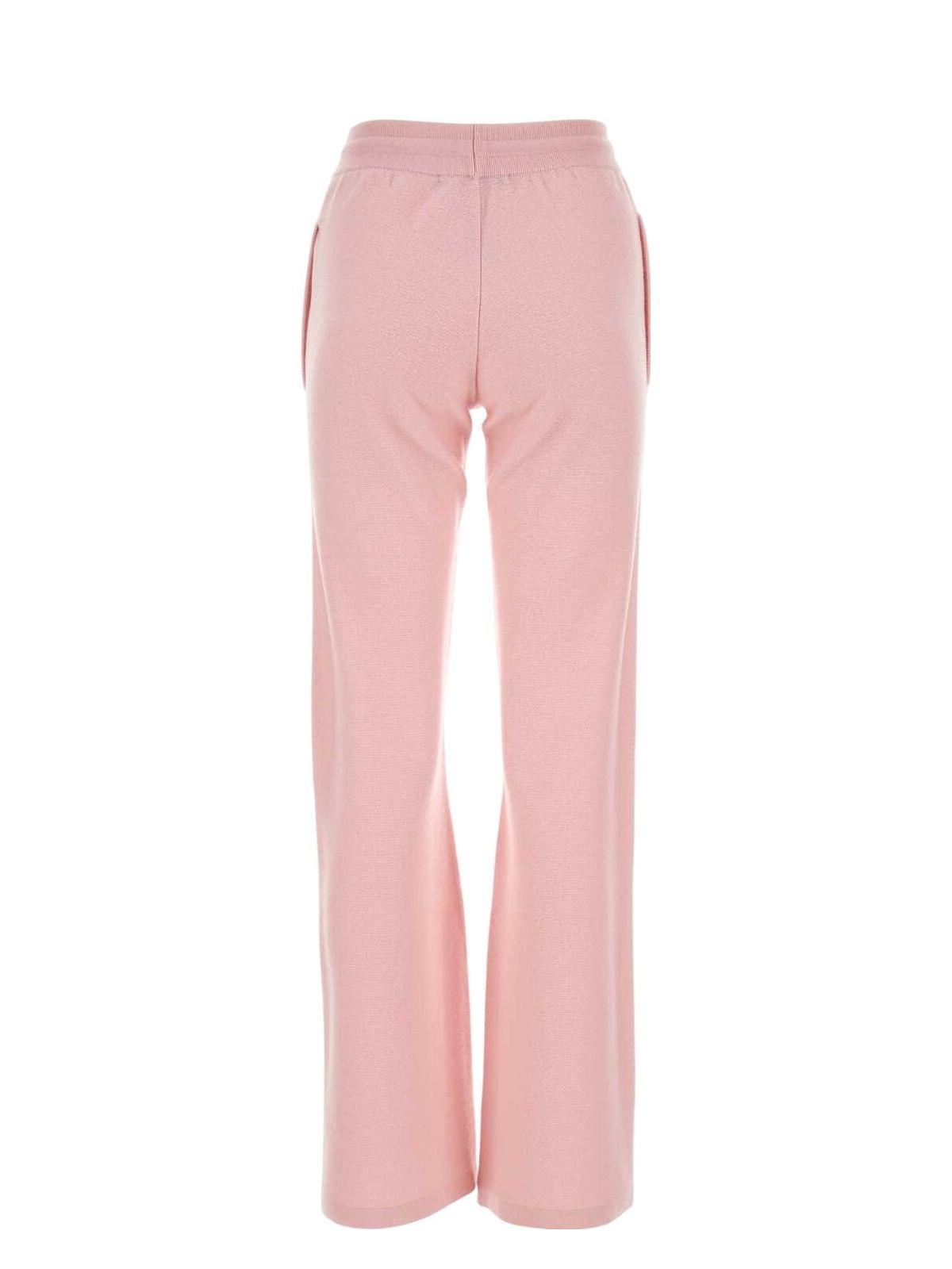Versace Pink Wool Blend Flared Leg Pant