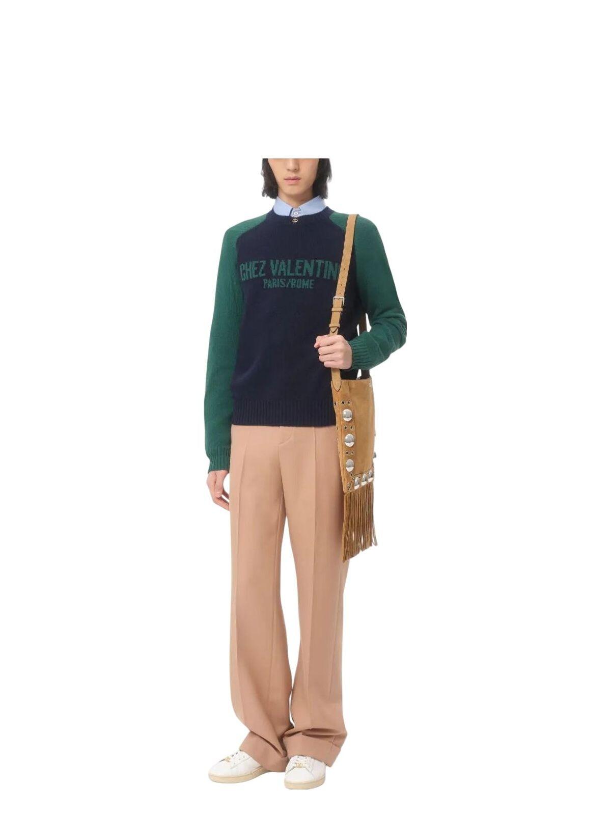 Valentino Men's Maglia Knitwear Chez Sweater in Darkwood
