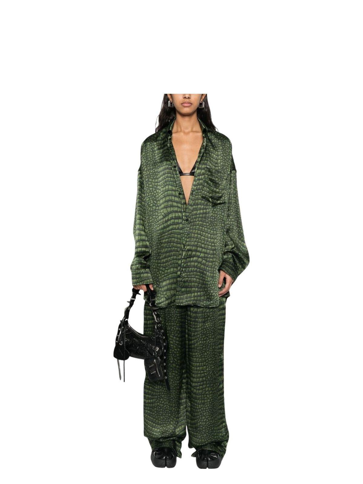 Balenciaga Women's Printed Silk Pajama Pants
