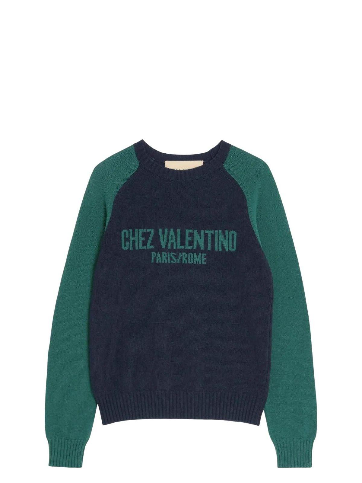 Valentino Men's Maglia Knitwear Chez Sweater in Darkwood