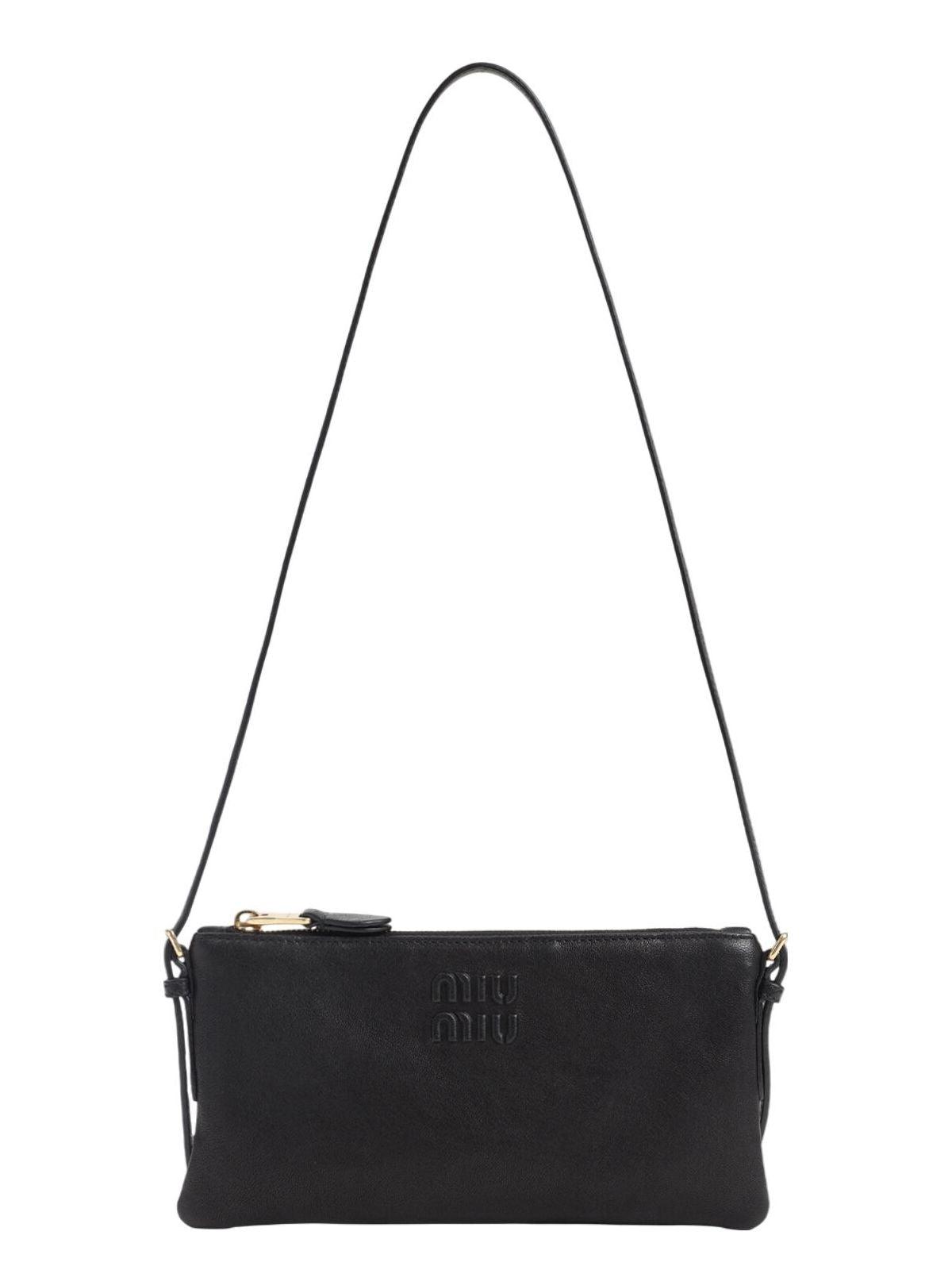 Miu Miu Women's Leather Pouch and Crossbody Bag in Black