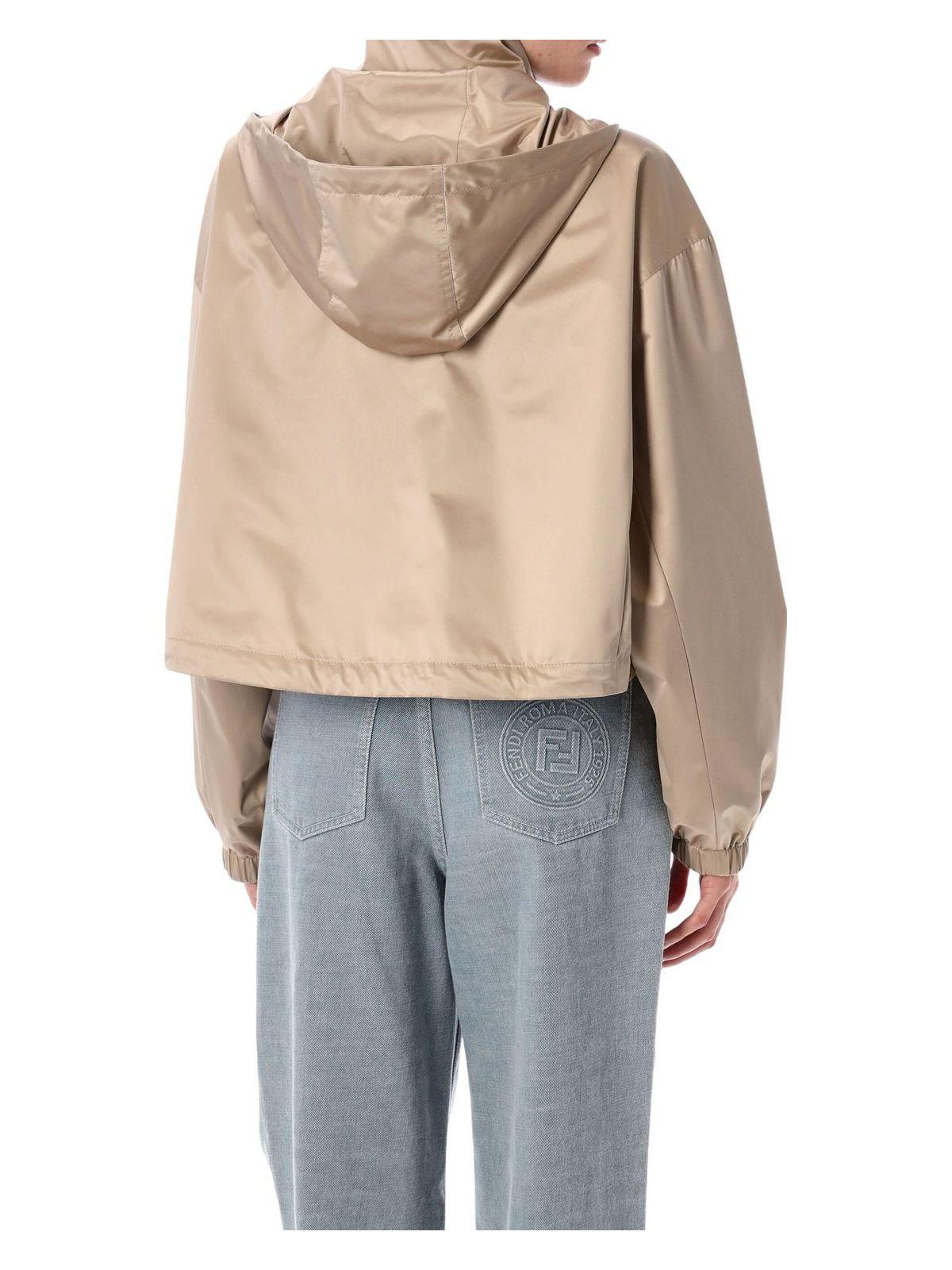 Fendi Women's Cappuccino Polyester Windbreaker