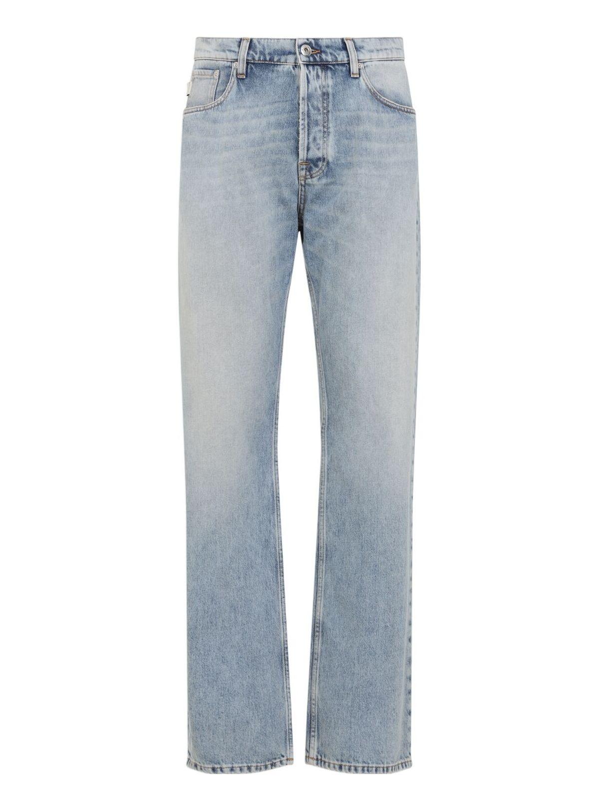Lanvin Men's Straight Leg Jeans in Blue