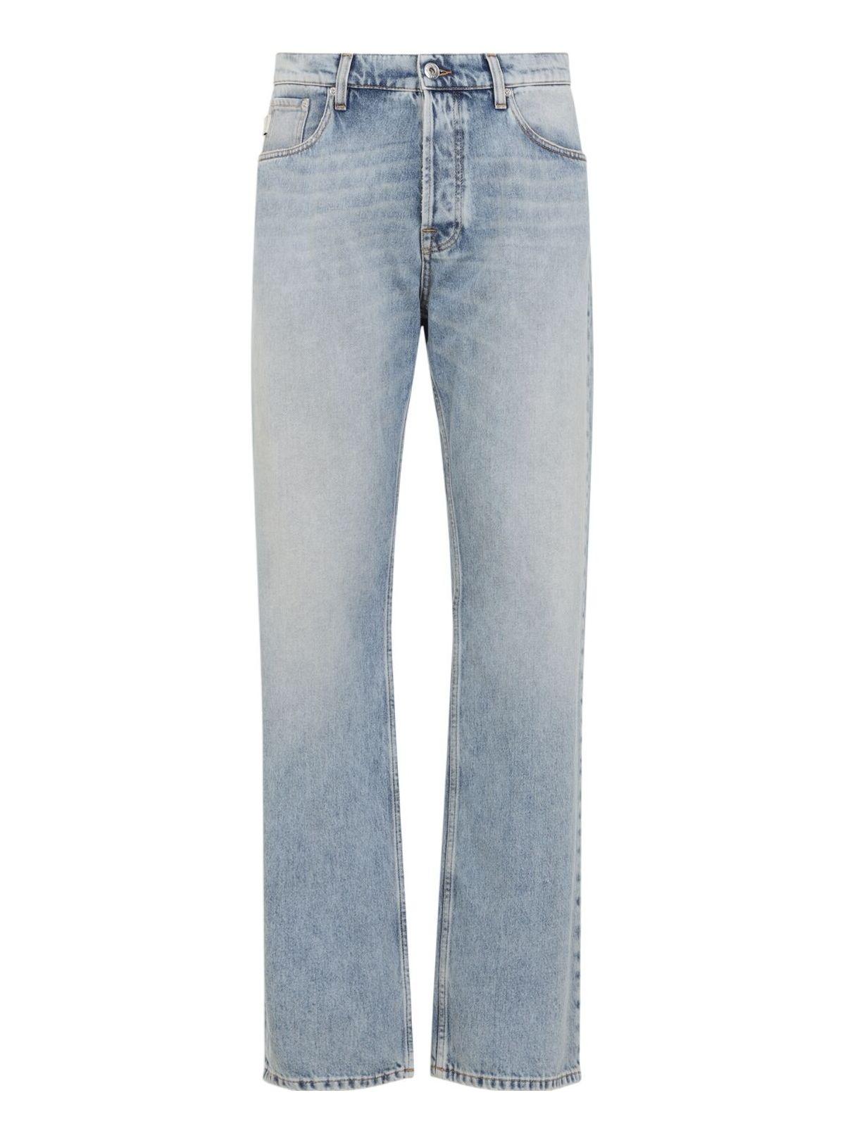 Lanvin Men's Straight Leg Jeans in Blue