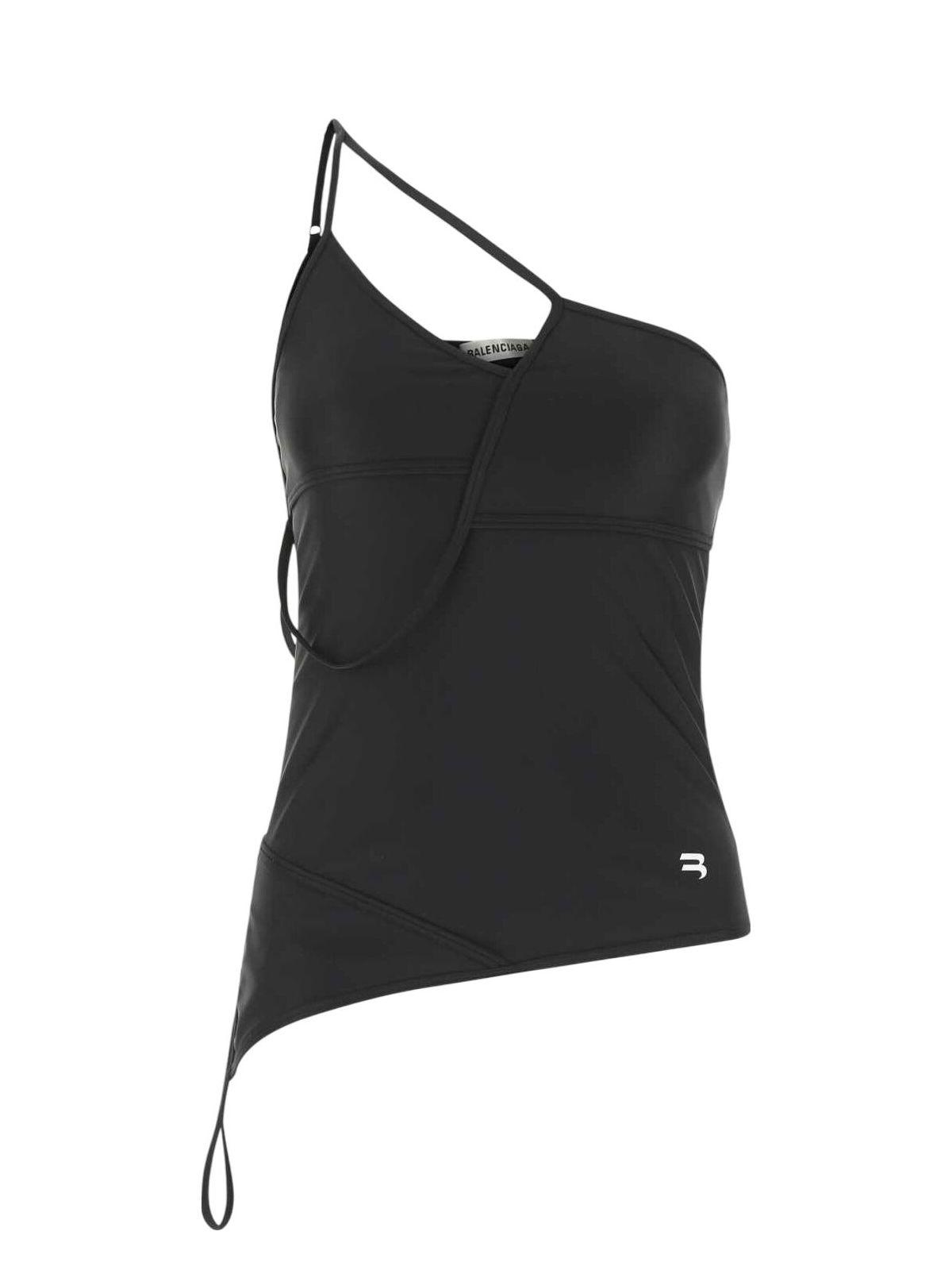 Balenciaga Black Stretch Nylon Top