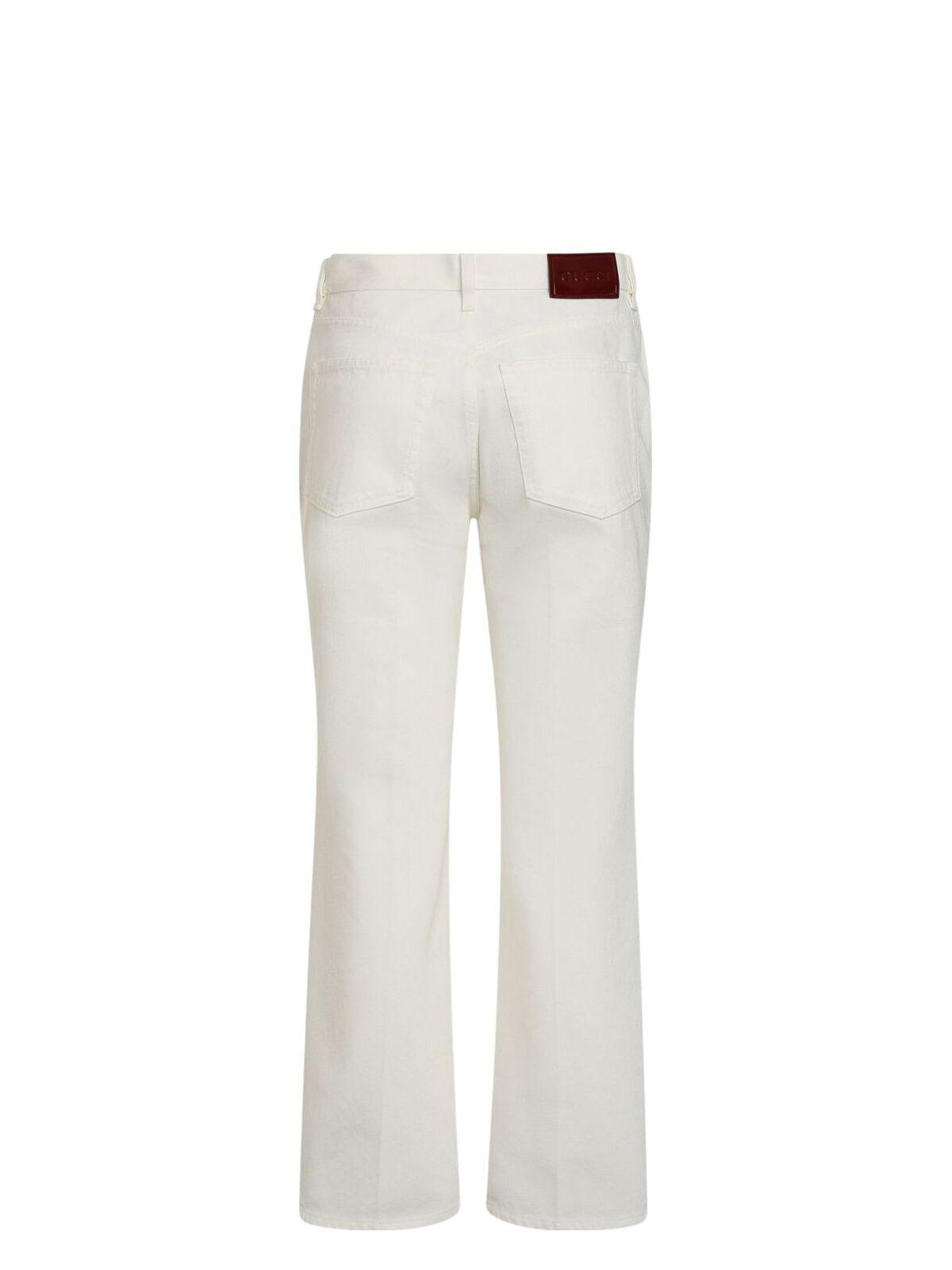 Gucci Women's Denim Cotton Jeans and Trousers in White