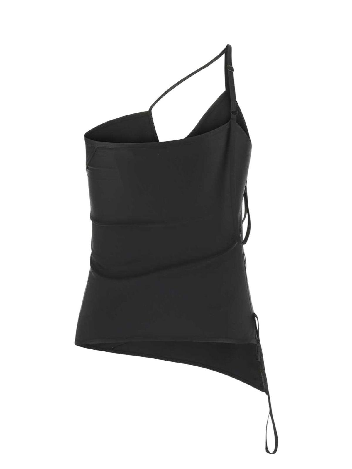 Balenciaga Black Stretch Nylon Top