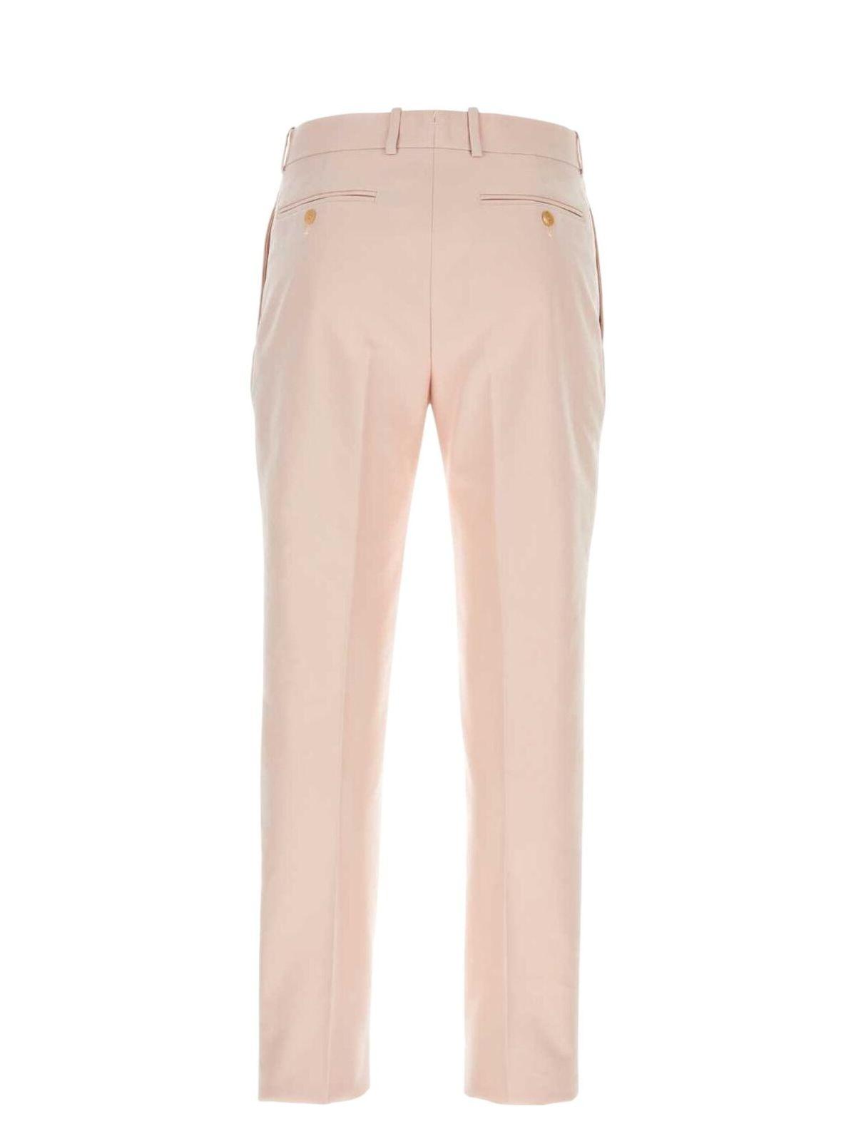 Alexander Mcqueen Men's Pastel Twill Pant in Pink