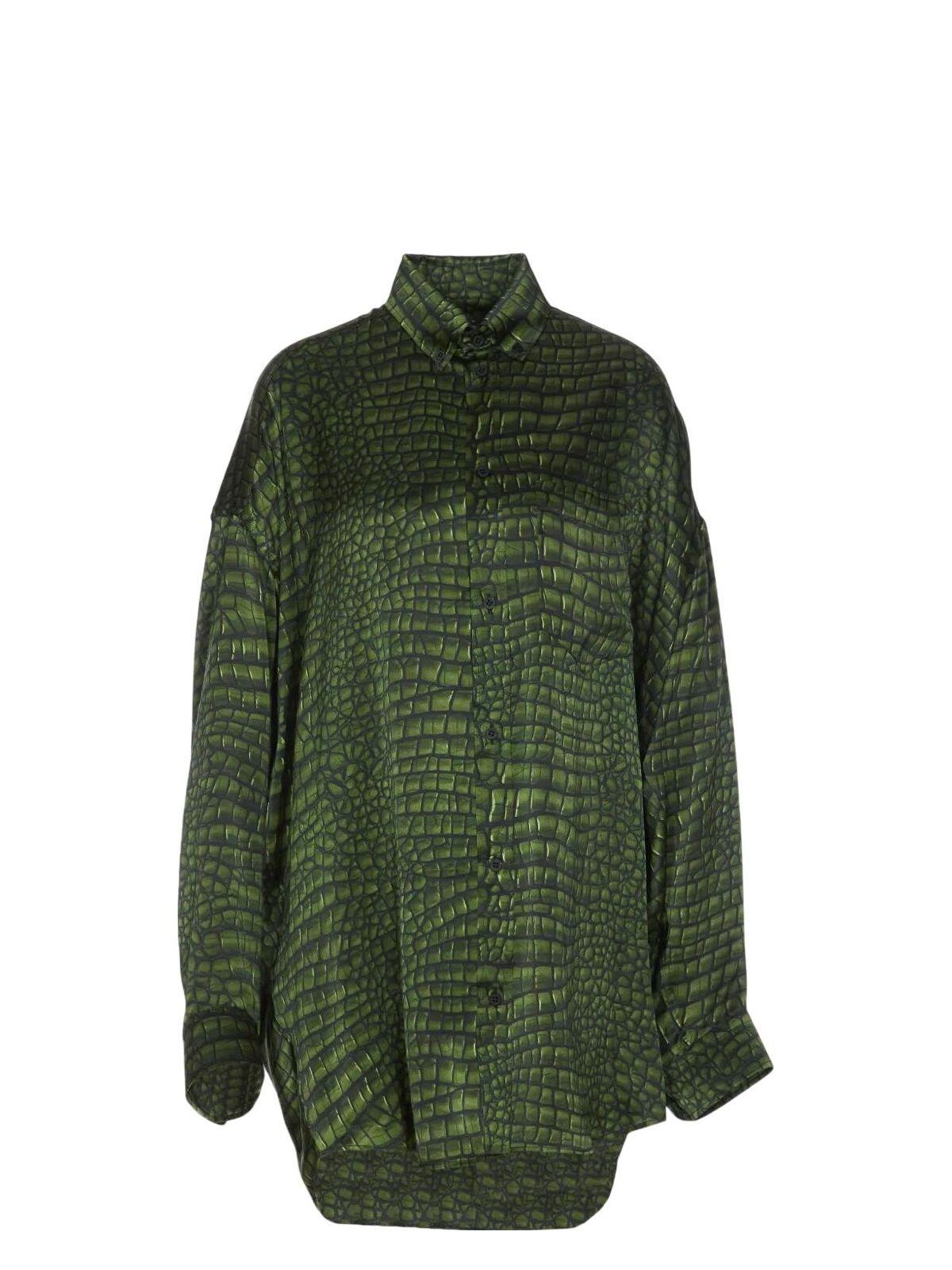 Balenciaga Women's Cocoon Printed Silk Shirt