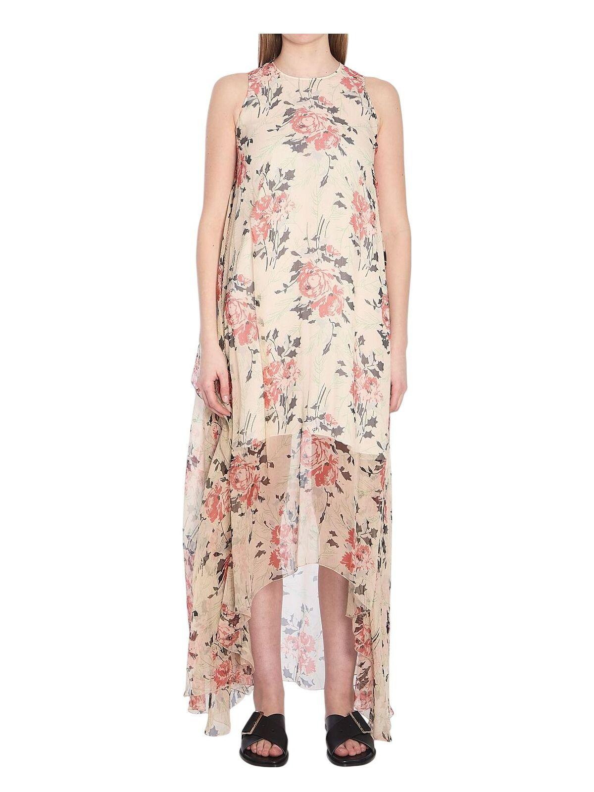 Loewe Long Silk Dress With Floral Print