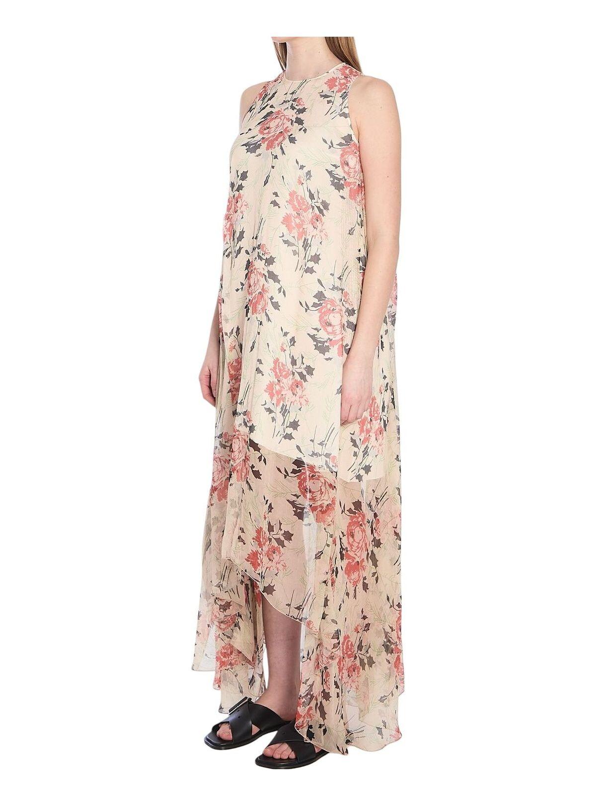 Loewe Long Silk Dress With Floral Print