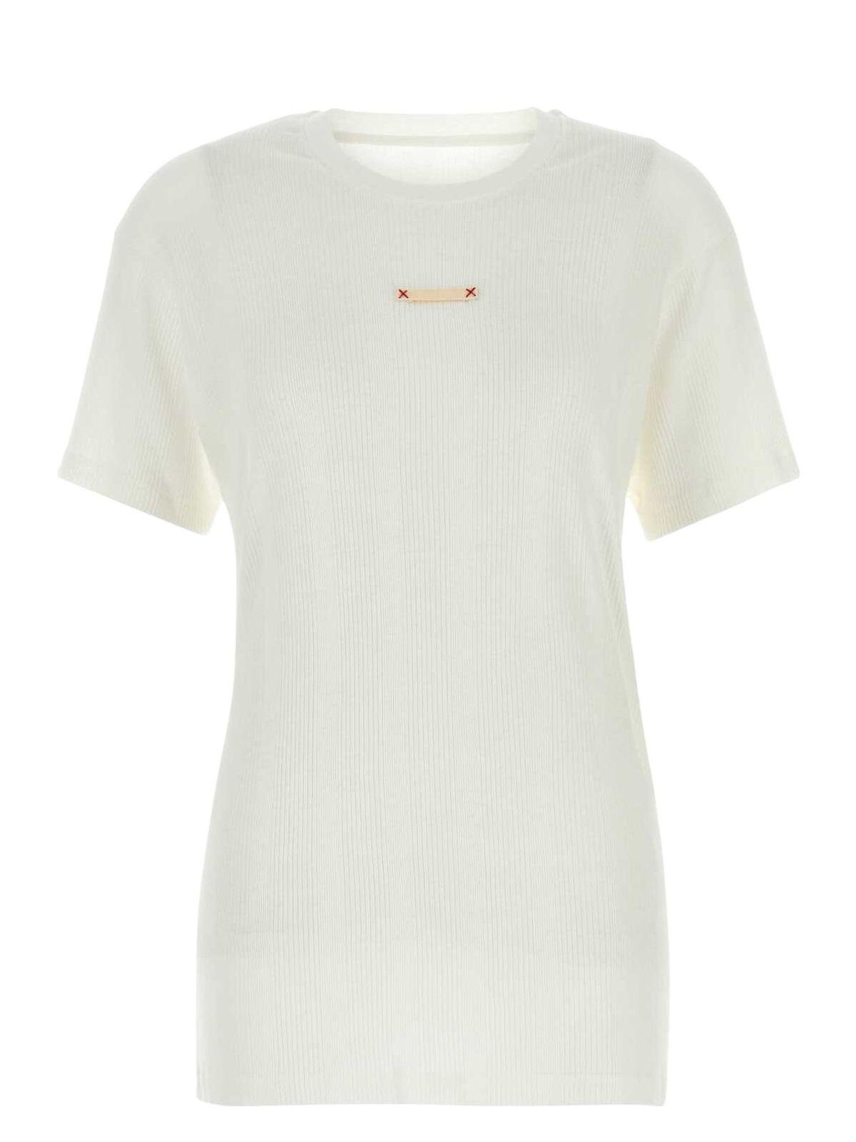 Maison Margiela Women's Cotton Blend T-Shirt in White