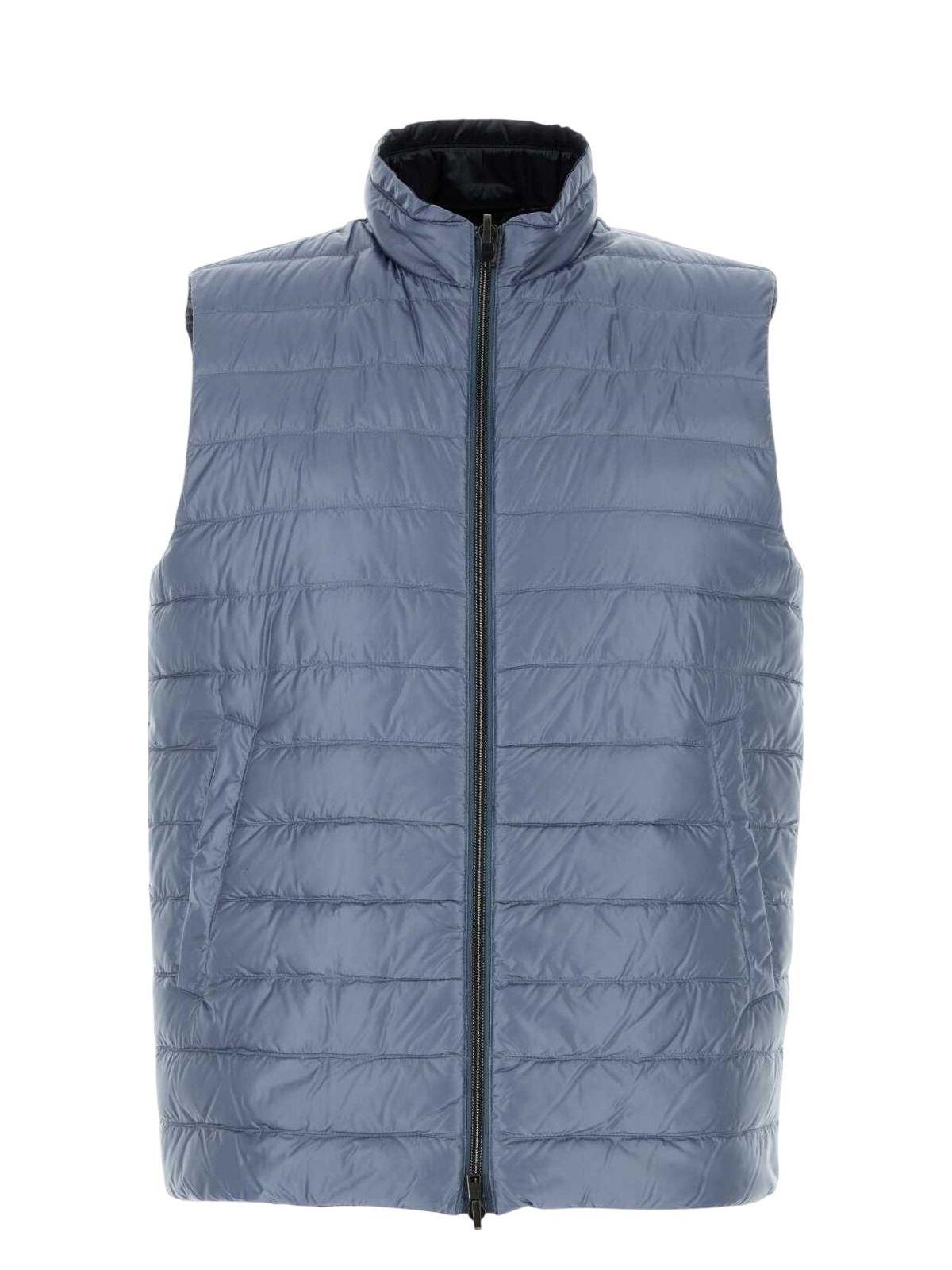 HERNO Air Force Blue Nylon Reversible Jacket