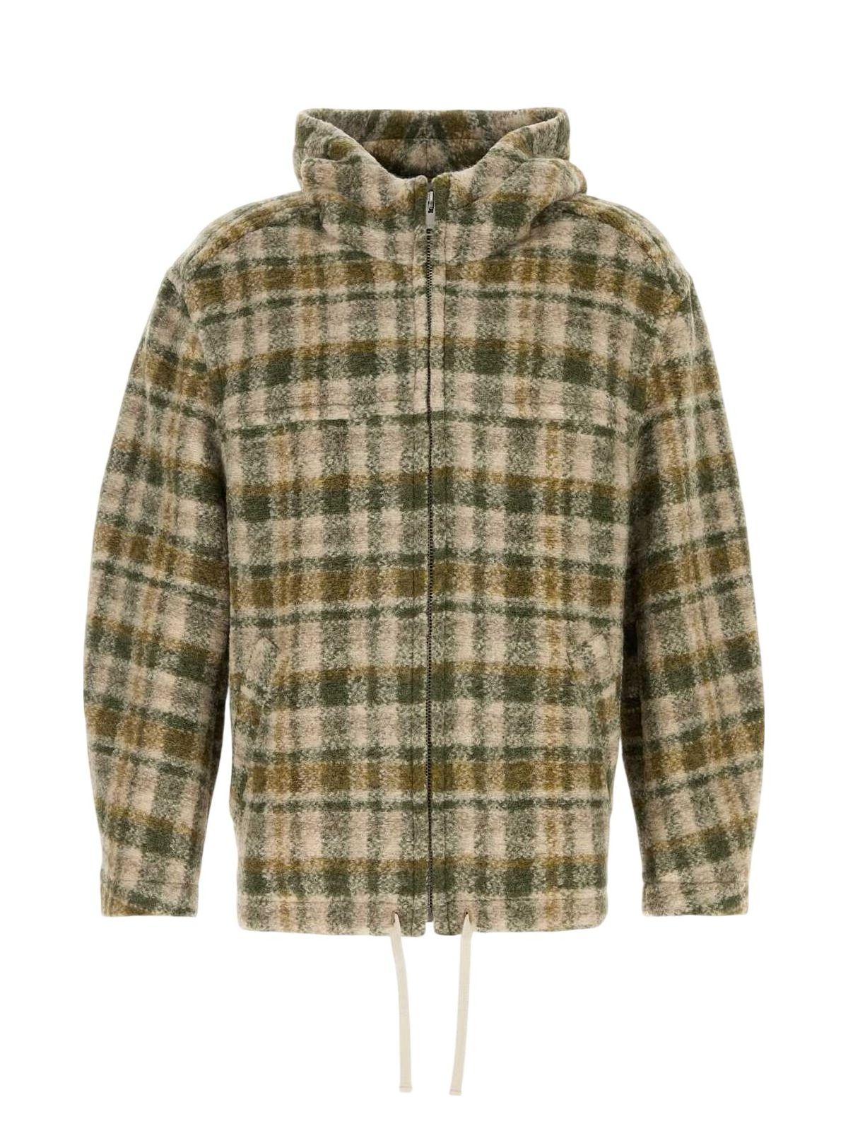 Isabel Marant Men's Embroidered Wool Blend Oversize Kurt Jacket in Checked