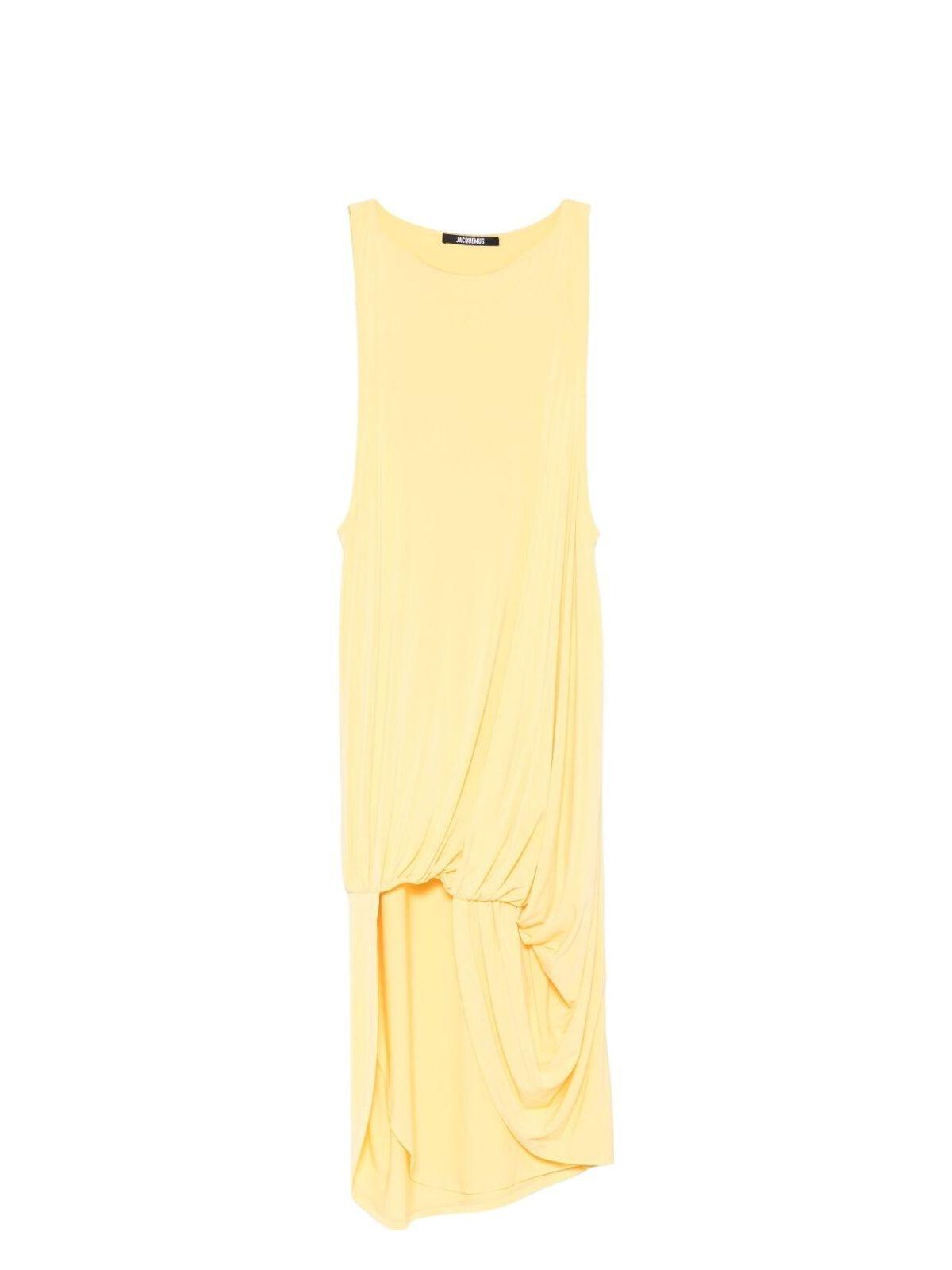 Jacquemus Women's La Robe Peplo Courte in Yellow/Orange
