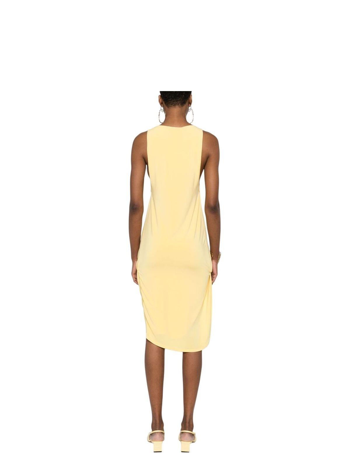 Jacquemus Women's La Robe Peplo Courte in Yellow/Orange