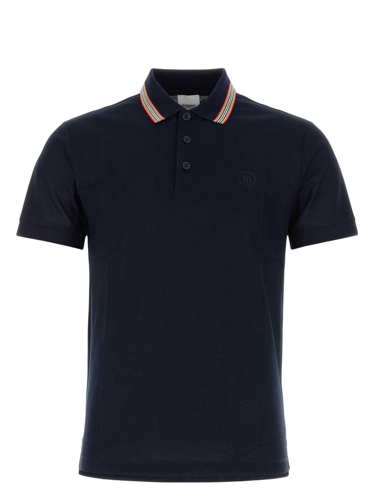 Burberry Striped Detail Polo Shirt