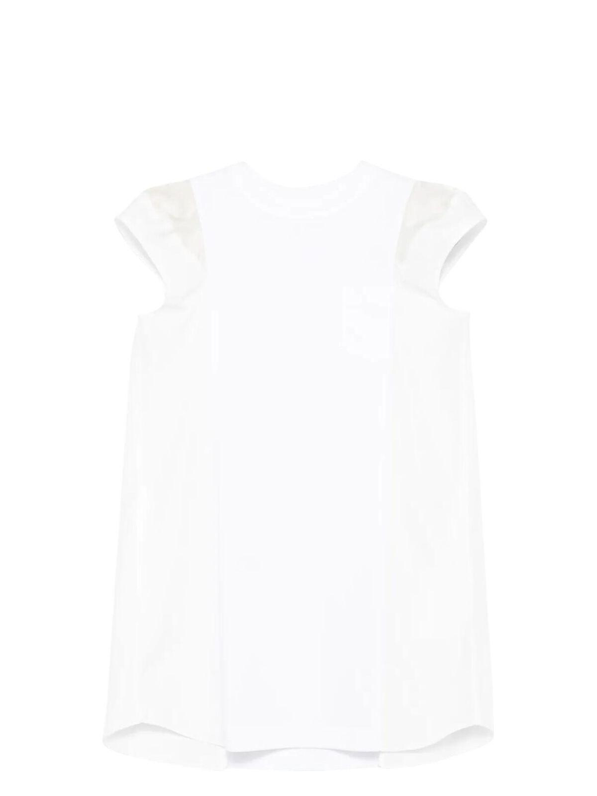 Sacai Women's Popeline X Cotton Jersey Dress in White