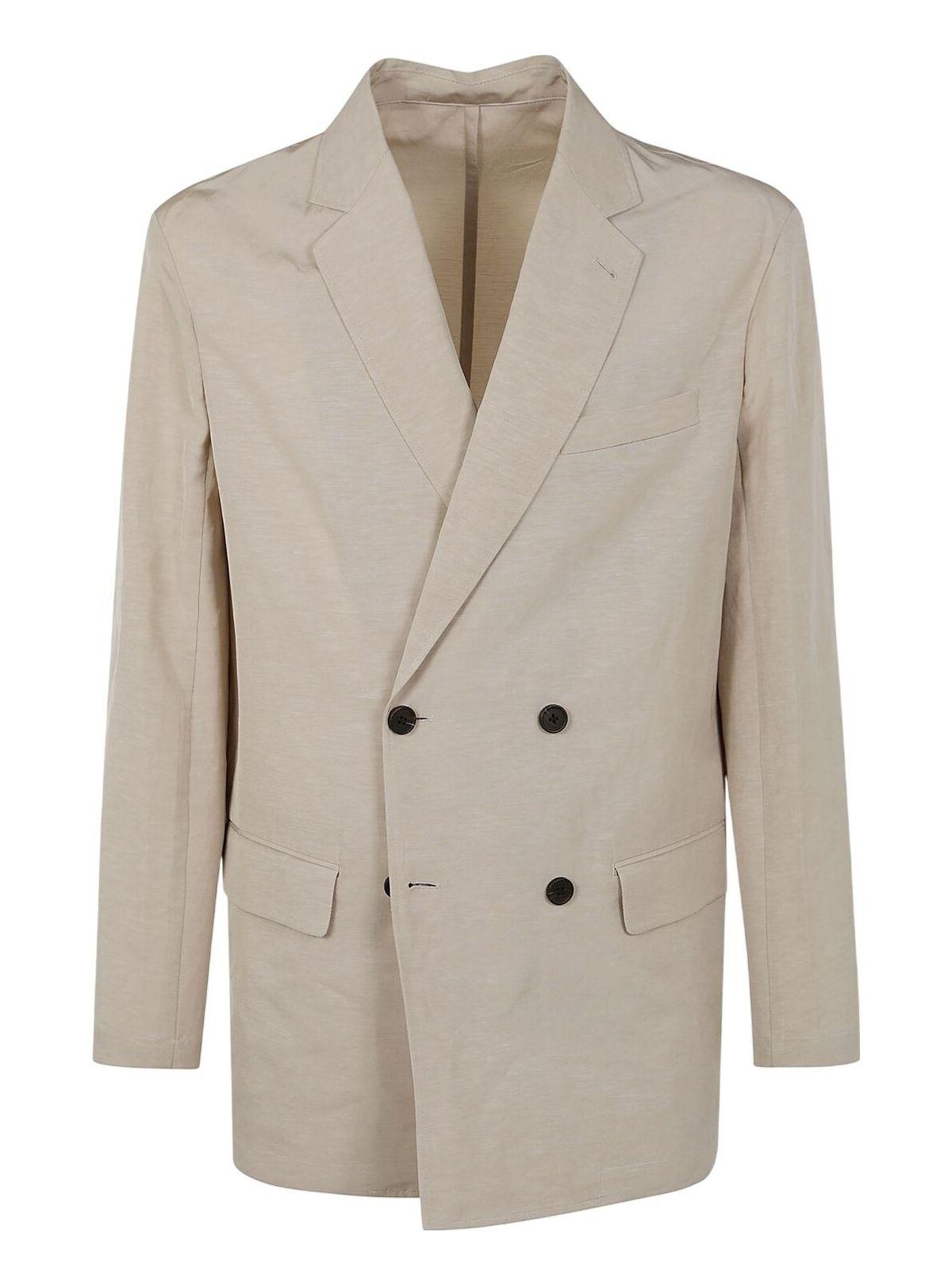 Emporio Armani Men's Double Breasted Blazer in Grey