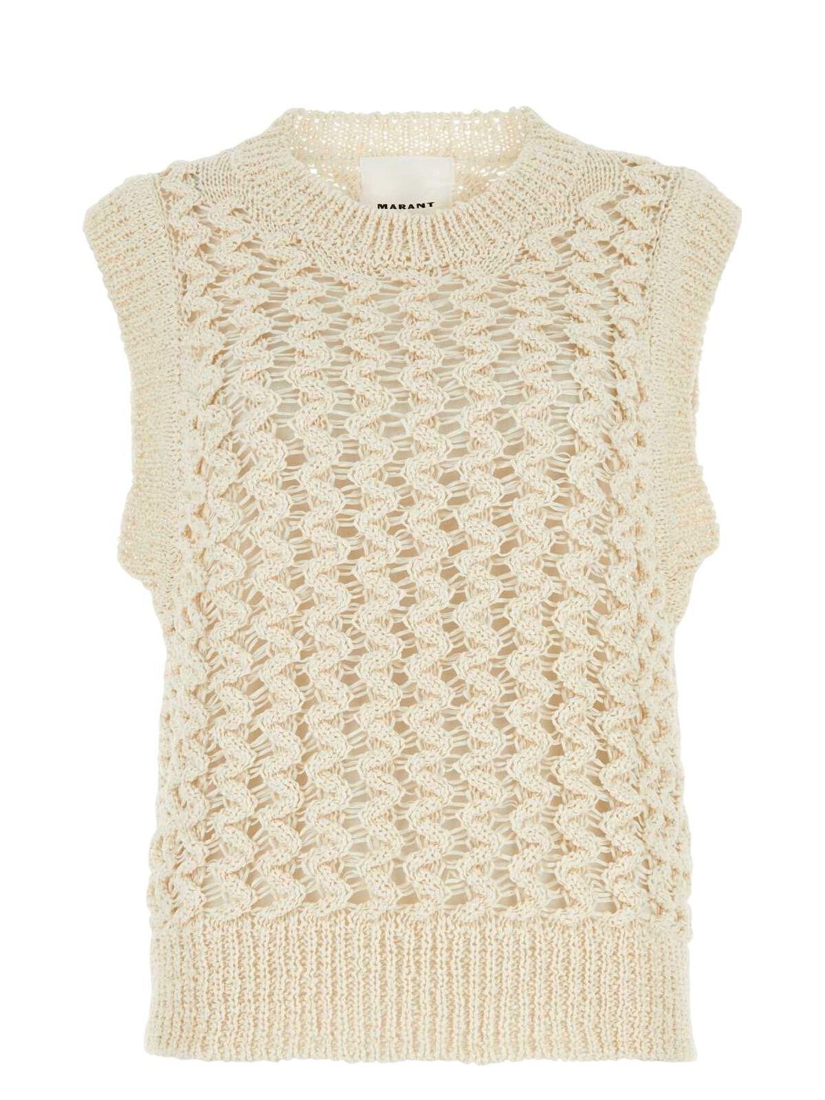 Isabel Marant Ivory Cotton Blend Fynn Vest