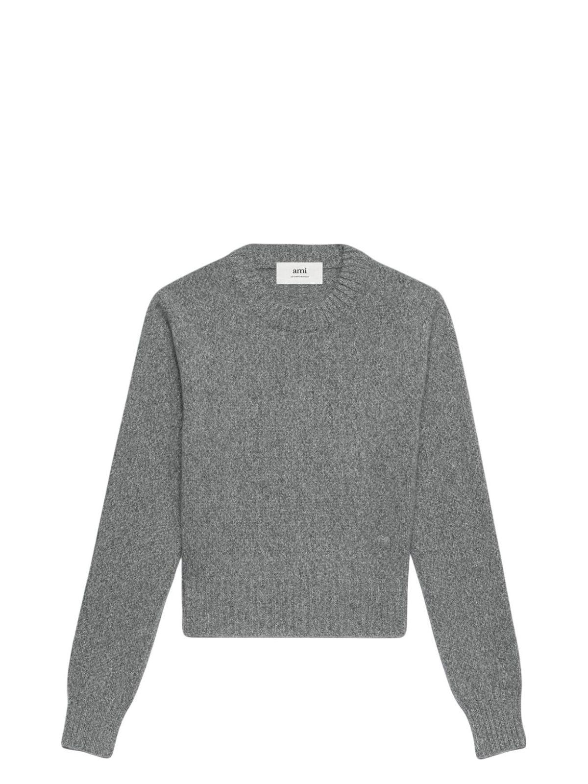 Ami Paris Women's Wool And Cashmere Sweater in Grey