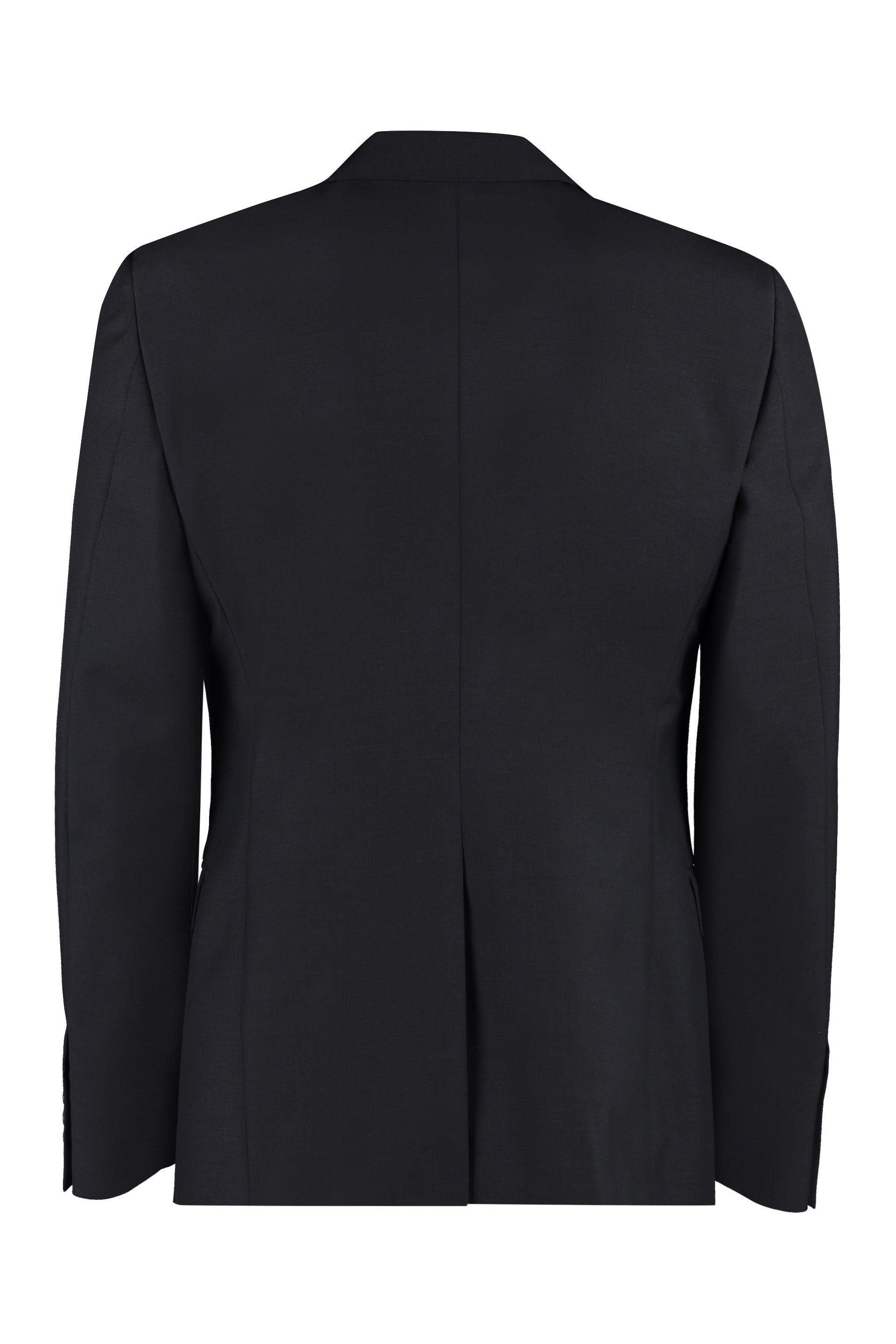 Alexander McQueen Single-Breasted Two-Button Jacket in Black