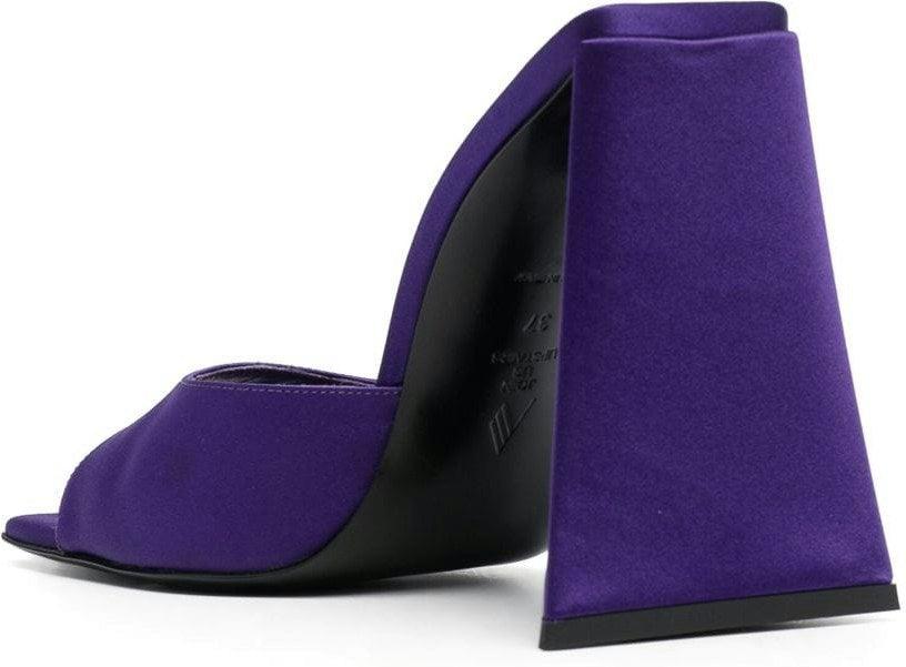 The Attico Women's Devon Satin Mules in Purple