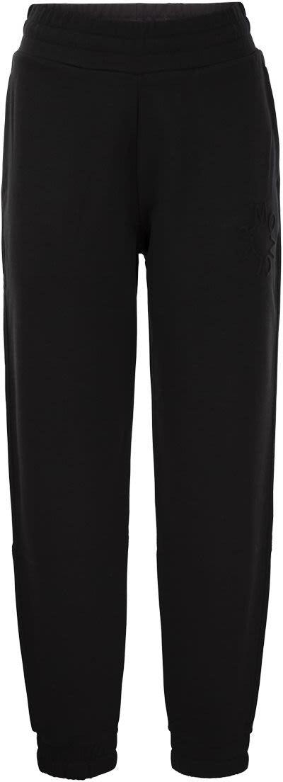 Moncler Women's Logo-Embossed Sports Trousers in Black