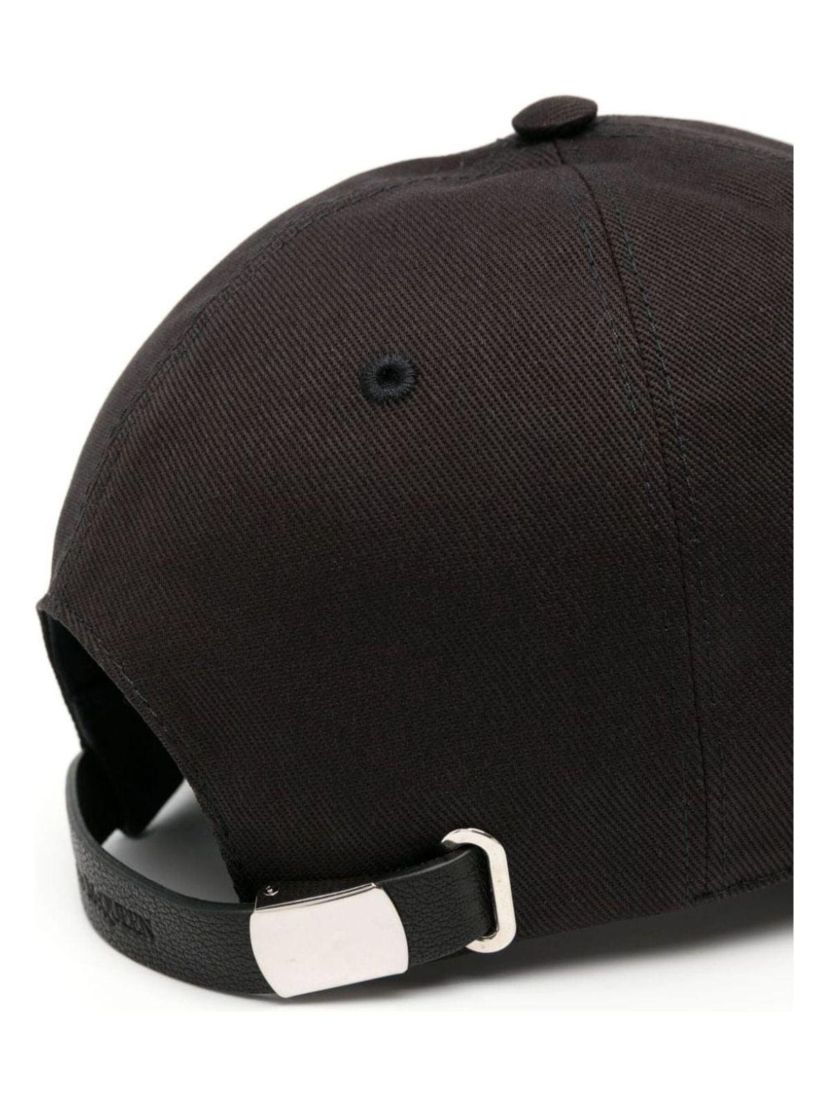 Alexander Mcqueen Men's Logo Baseball Cap and Classic Logo Bicolor Hat in Black