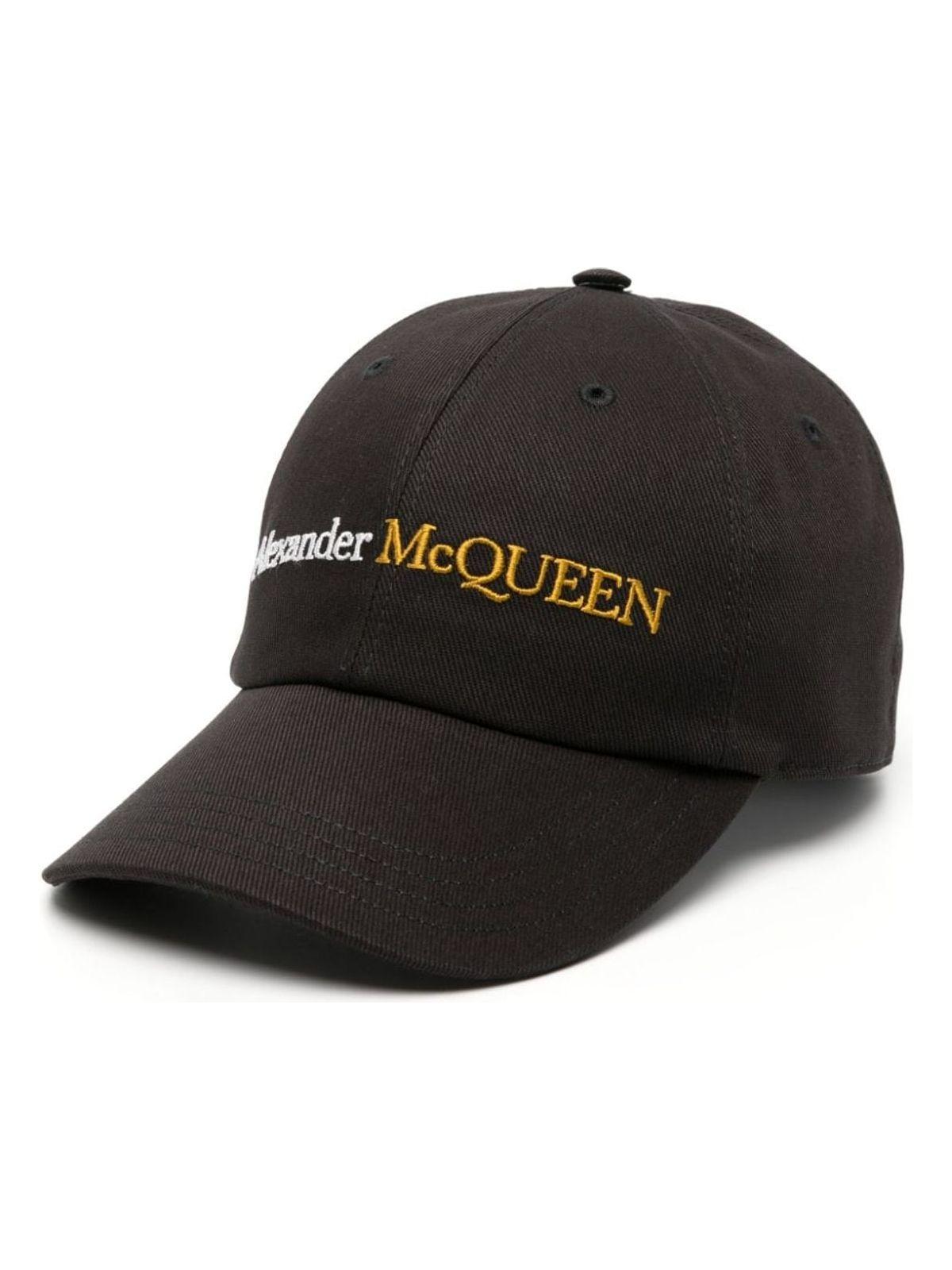 Alexander Mcqueen Men's Logo Baseball Cap and Classic Logo Bicolor Hat in Black